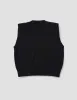 INTEGRAL V NECK SLIPOVER | CASHMERE | BLACK sold by Margaret Howell
