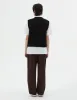 INTEGRAL V NECK SLIPOVER | CASHMERE | BLACK sold by Margaret Howell