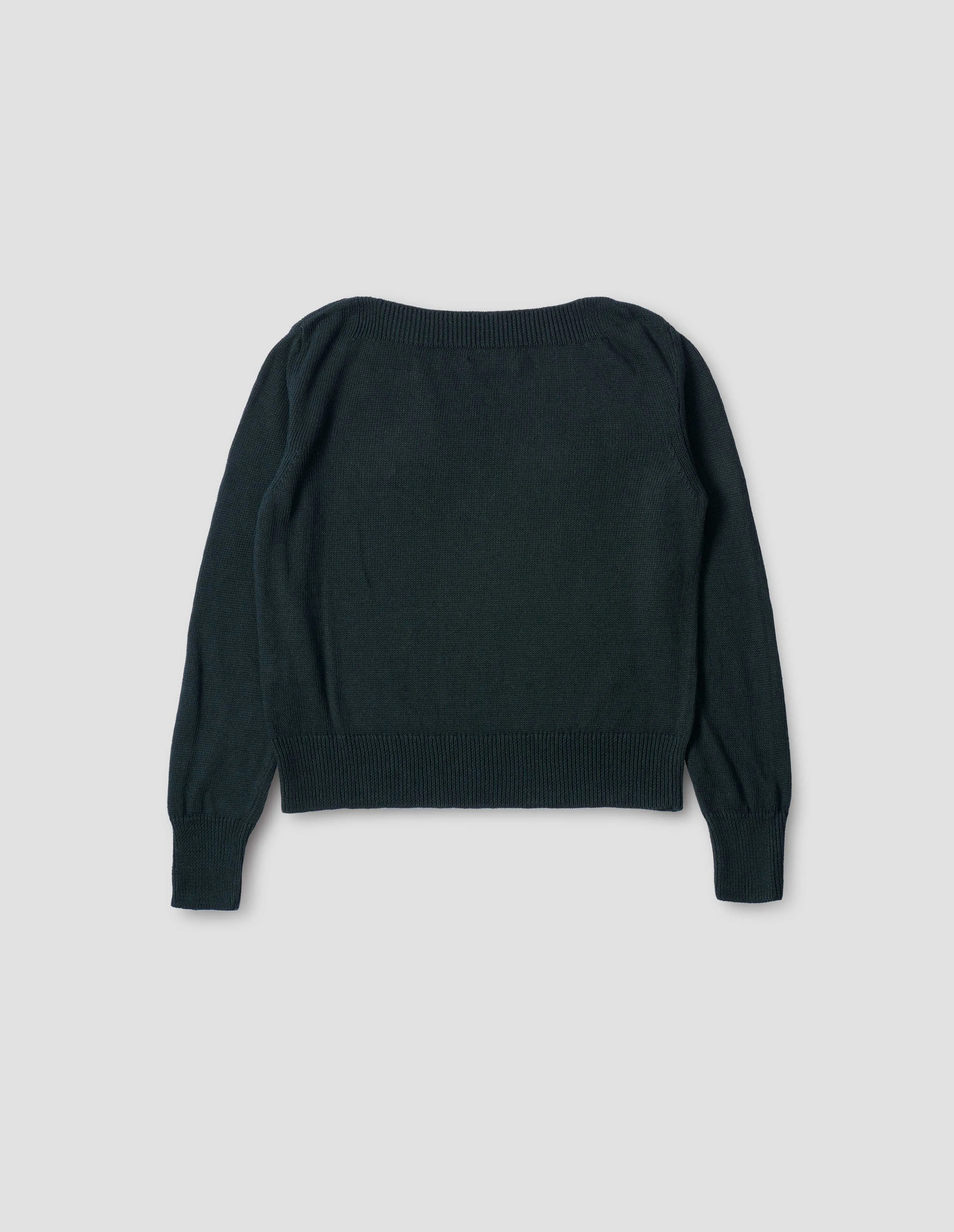 STRAIGHT NECK JUMPER | LINEN COTTON | CONIFER sold by Margaret Howell product image thumbnail 5