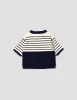 BRETON YOKE JUMPER | COTTON CASHMERE | NAVY / ECRU sold by Margaret Howell