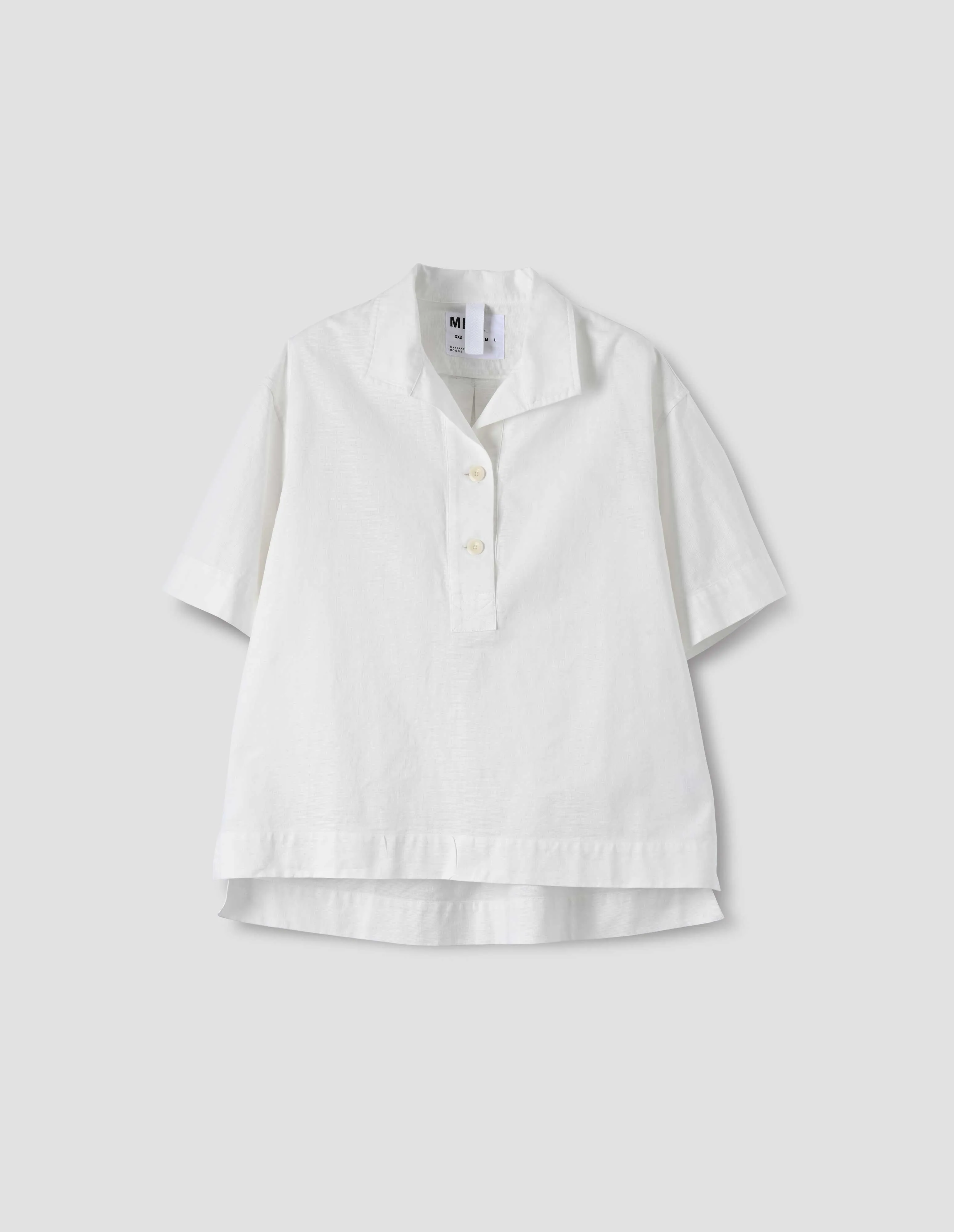 MHL. S/S UTILITY SHIRT | TEXTURED COTTON | WHITE sold by Margaret Howell product image thumbnail 4