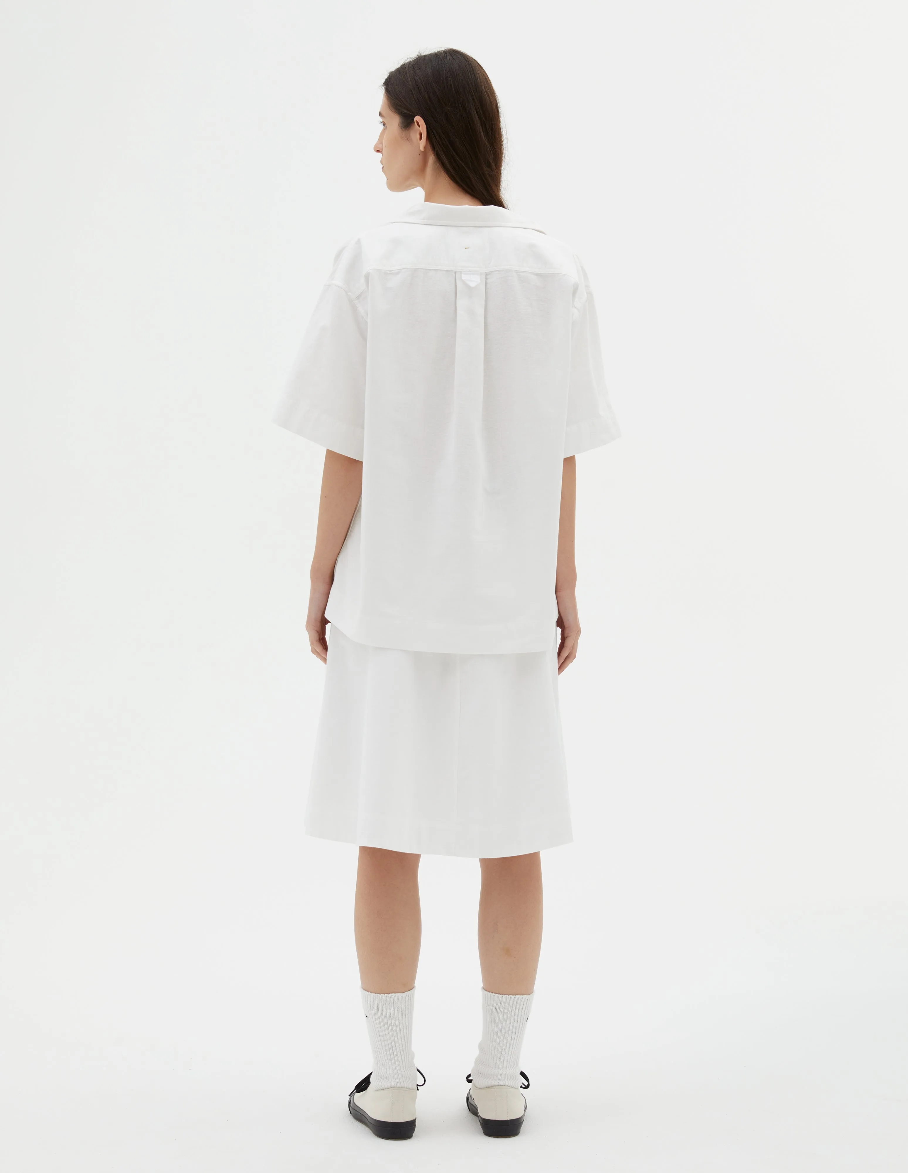 MHL. S/S UTILITY SHIRT | TEXTURED COTTON | WHITE sold by Margaret Howell product image thumbnail 3