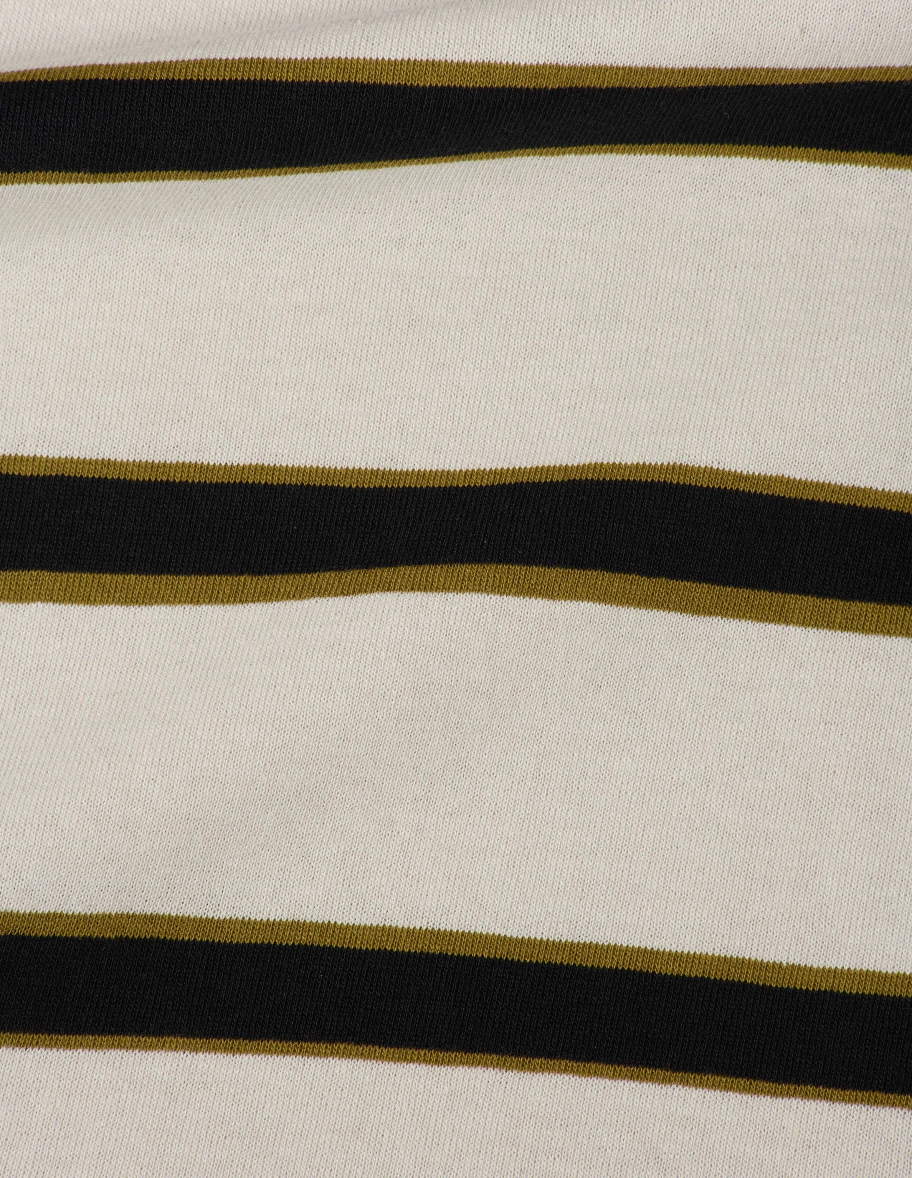 MHL. MATELOT T SHIRT DRESS | OUTLINE STRIPE JERSEY | CHALK / OCHRE / CARBON sold by Margaret Howell product image thumbnail 5