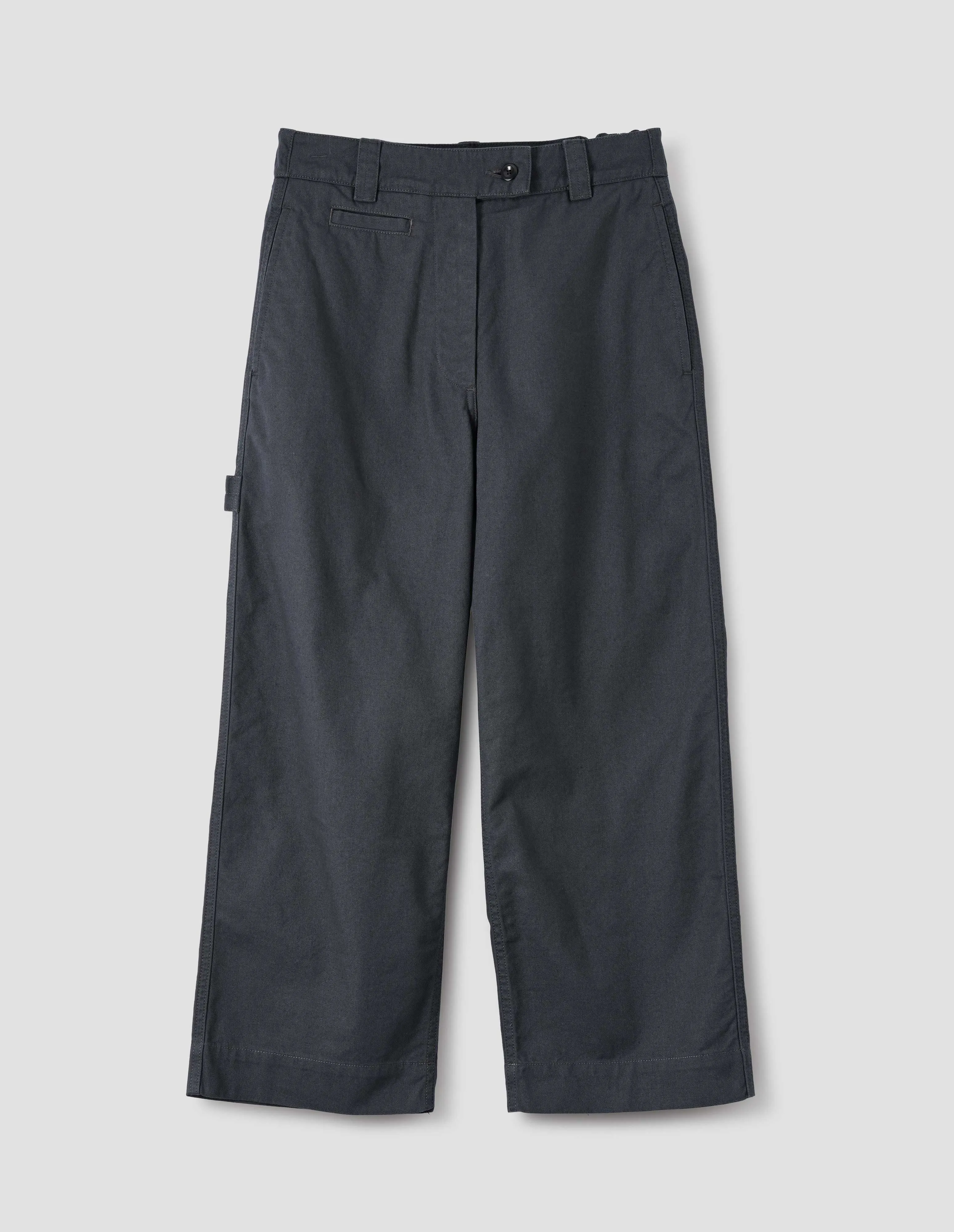 MHL. CARPENTERS TROUSER | DRY COTTON GABARDINE | CHARCOAL sold by Margaret Howell product image thumbnail 3