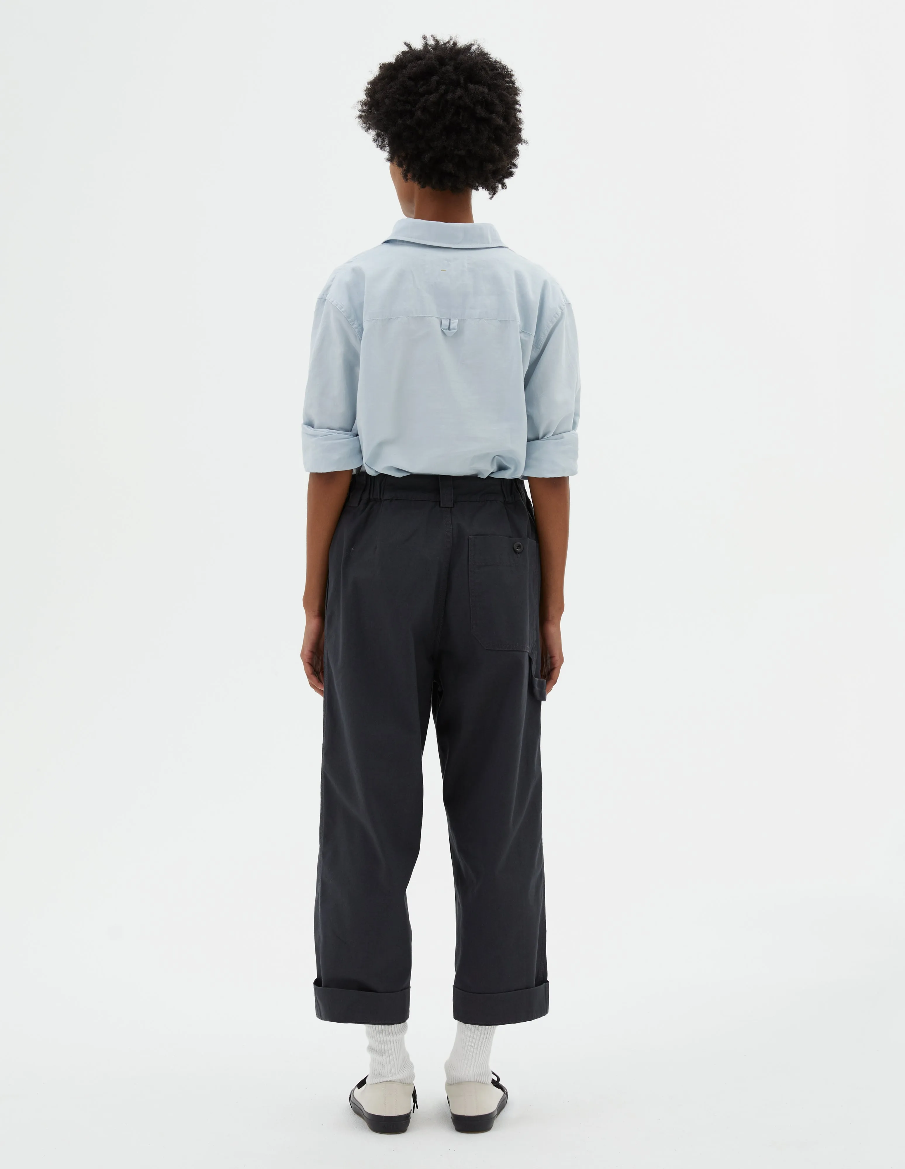 MHL. CARPENTERS TROUSER | DRY COTTON GABARDINE | CHARCOAL sold by Margaret Howell product image thumbnail 2