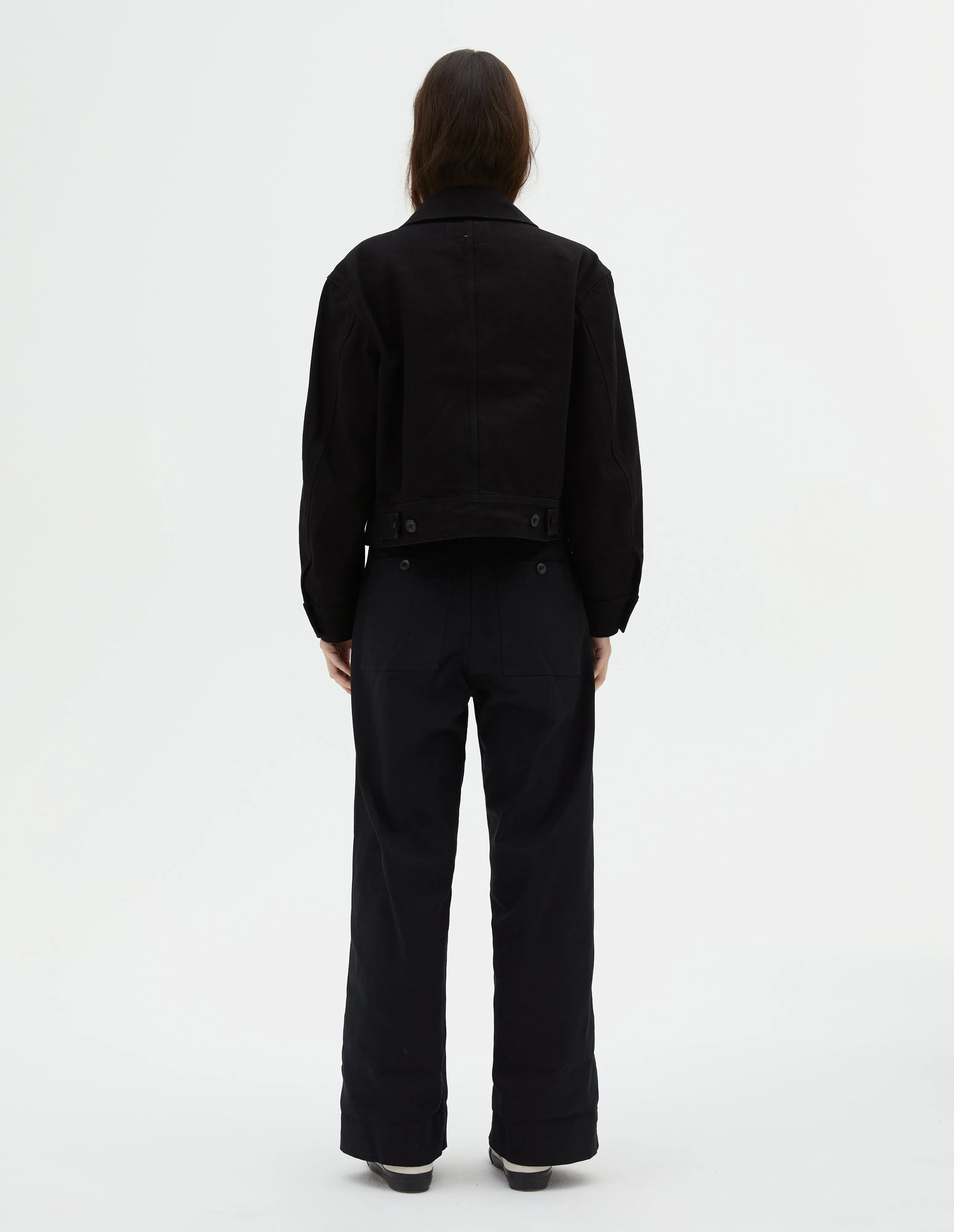 MHL. CROPPED JACKET | HEAVY COTTON DRILL | BLACK sold by Margaret Howell product image thumbnail 3