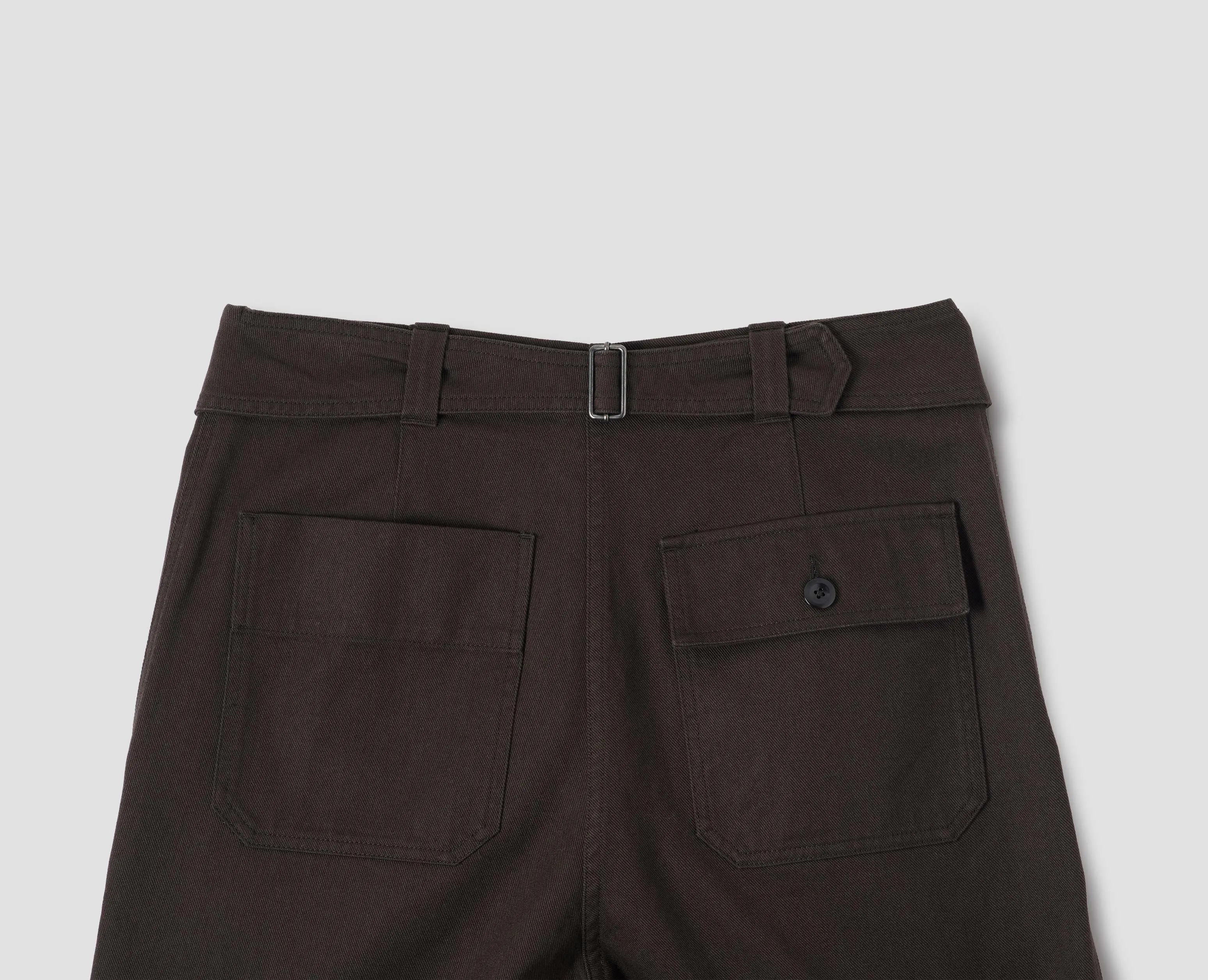 MHL. CINCH BACK TROUSER | SOFT COTTON DRILL | EBONY sold by Margaret Howell product image thumbnail 5
