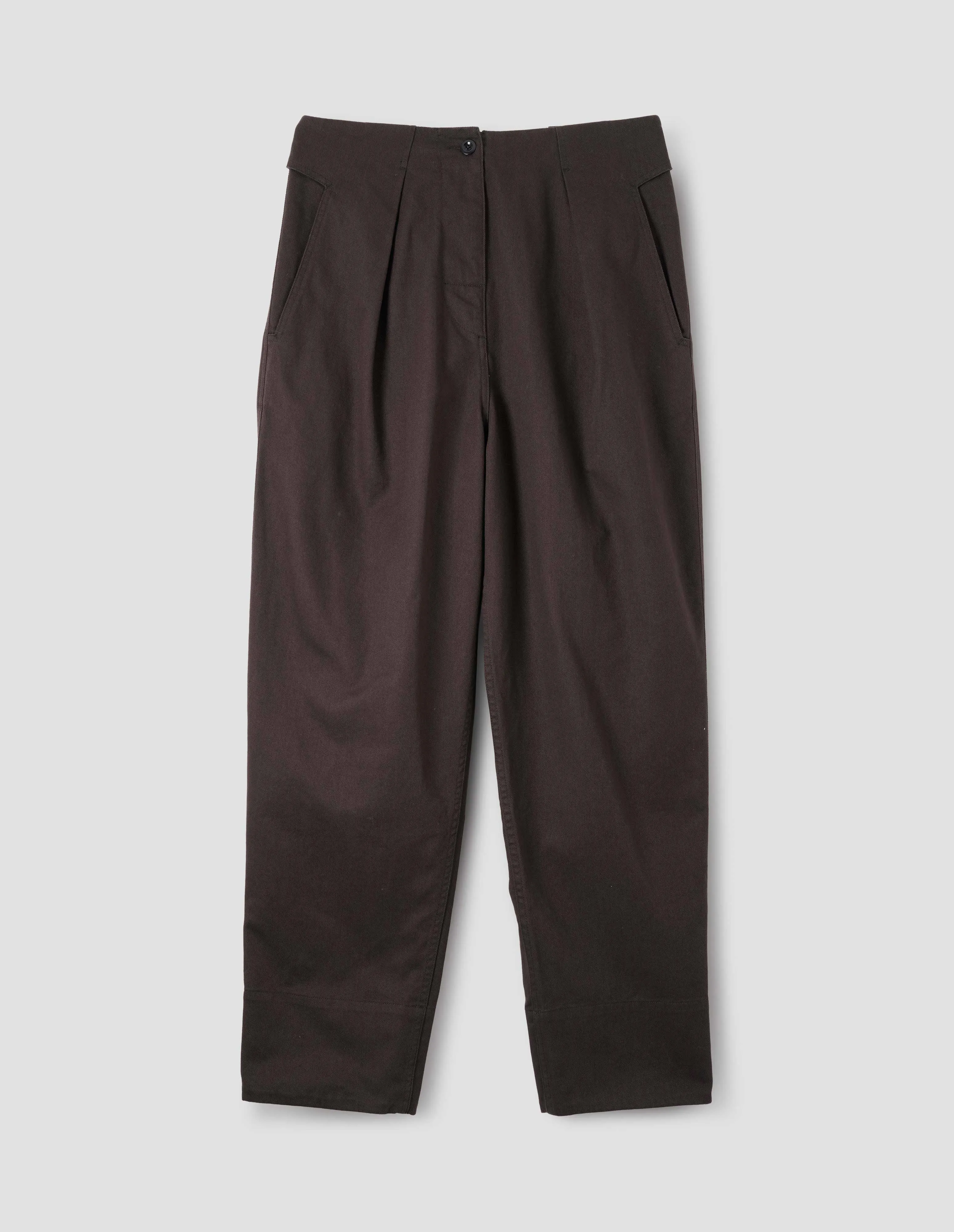 MHL. CINCH BACK TROUSER | SOFT COTTON DRILL | EBONY sold by Margaret Howell product image thumbnail 4