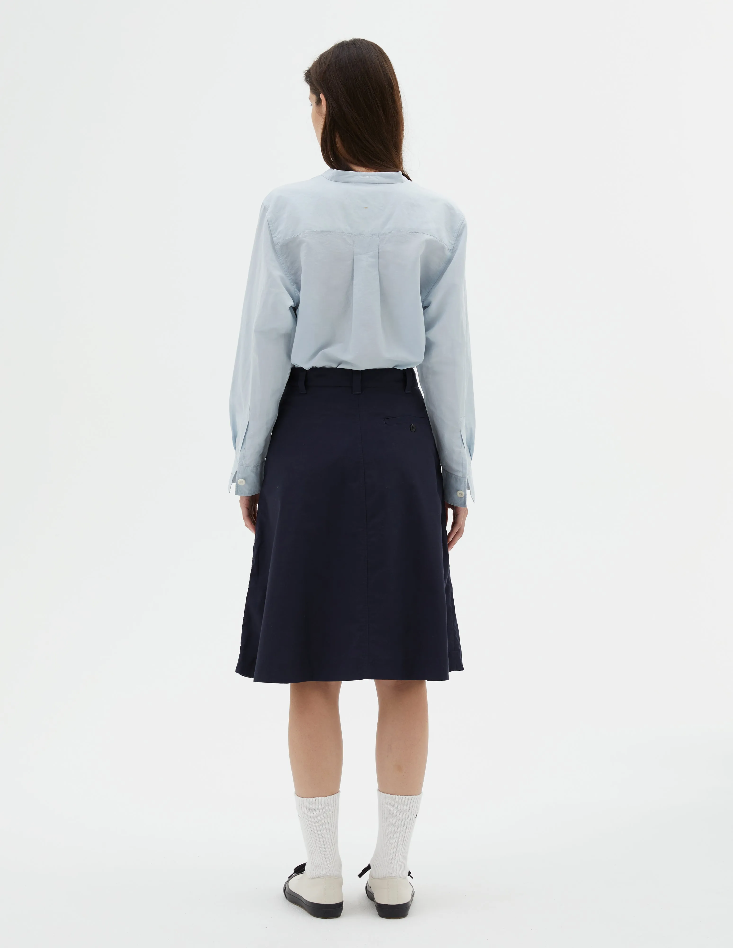 MHL. CIRCLE SKIRT | TEXTURED COTTON | INK sold by Margaret Howell product image thumbnail 2
