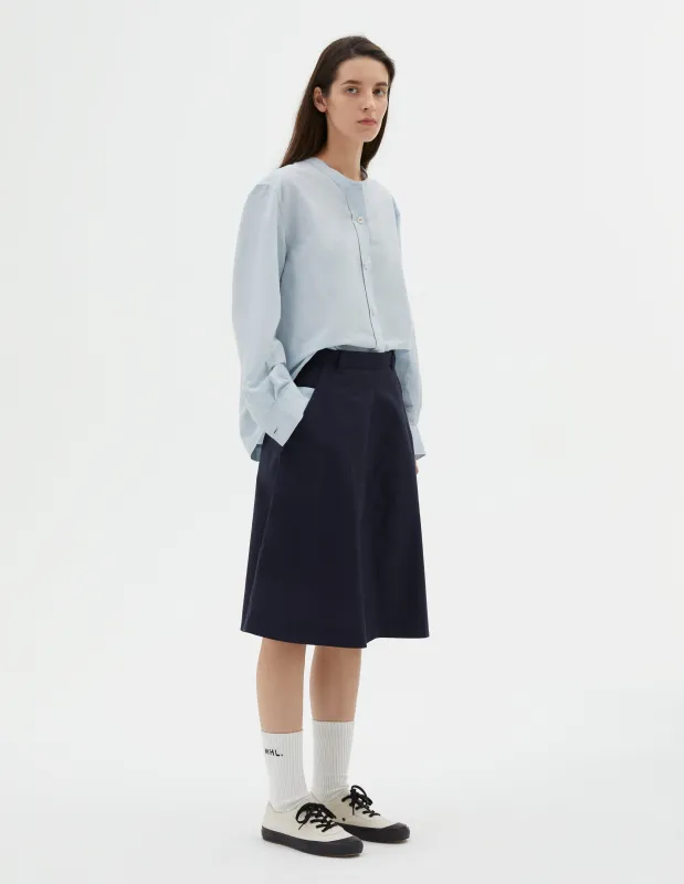 MHL. CIRCLE SKIRT  | TEXTURED COTTON | INK sold by Margaret Howell