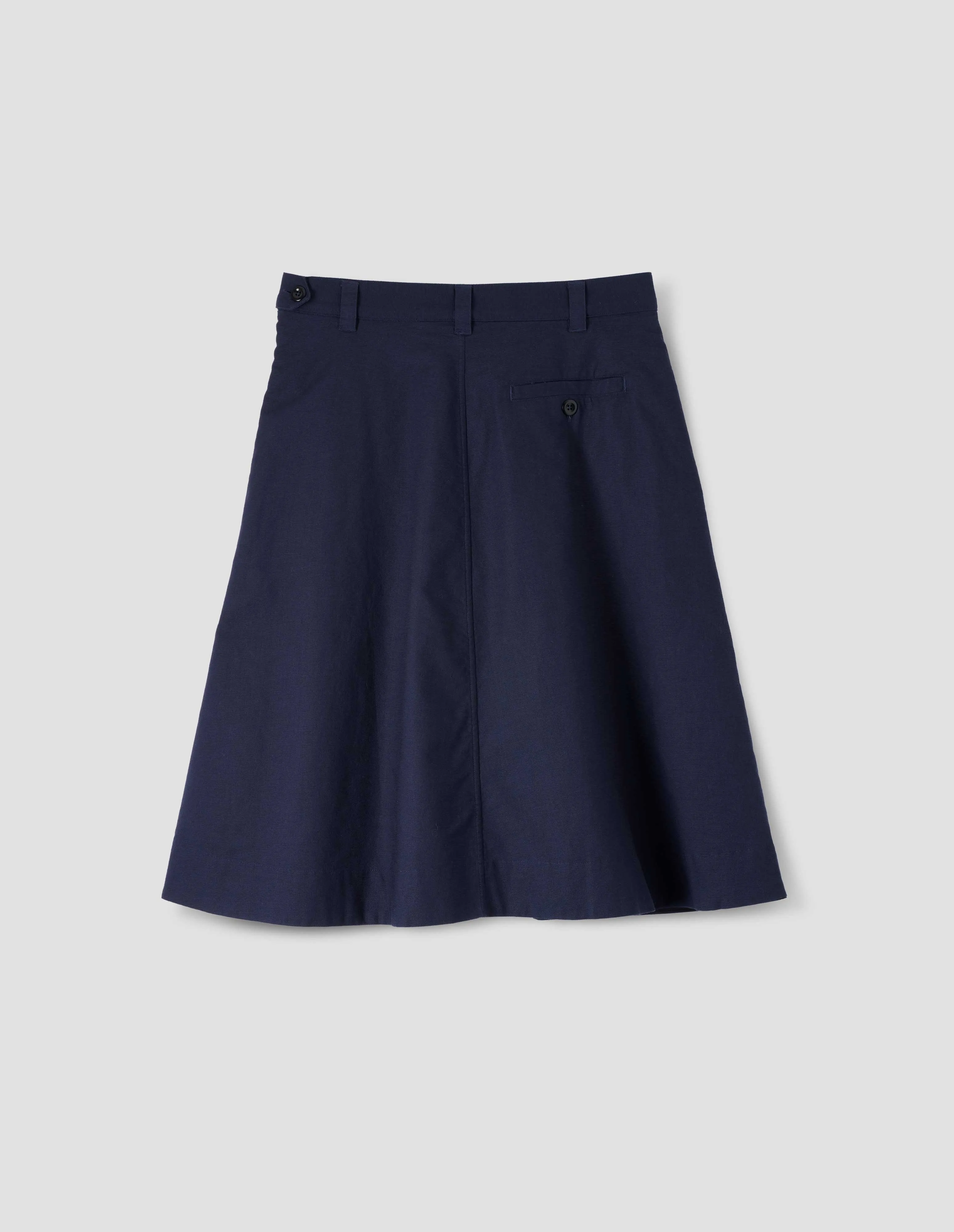 MHL. CIRCLE SKIRT | TEXTURED COTTON | INK sold by Margaret Howell product image thumbnail 4
