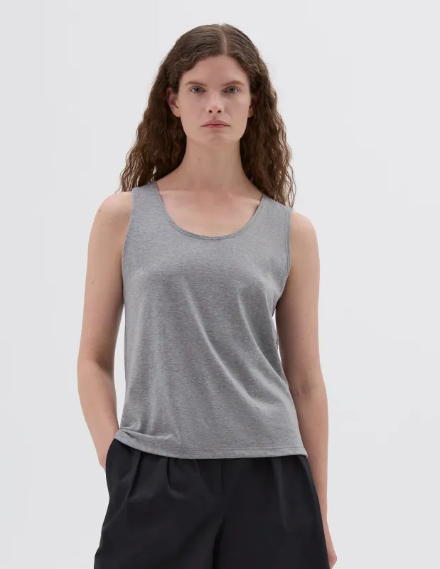 VEST | FINE COTTON JERSEY | GREY sold by Margaret Howell