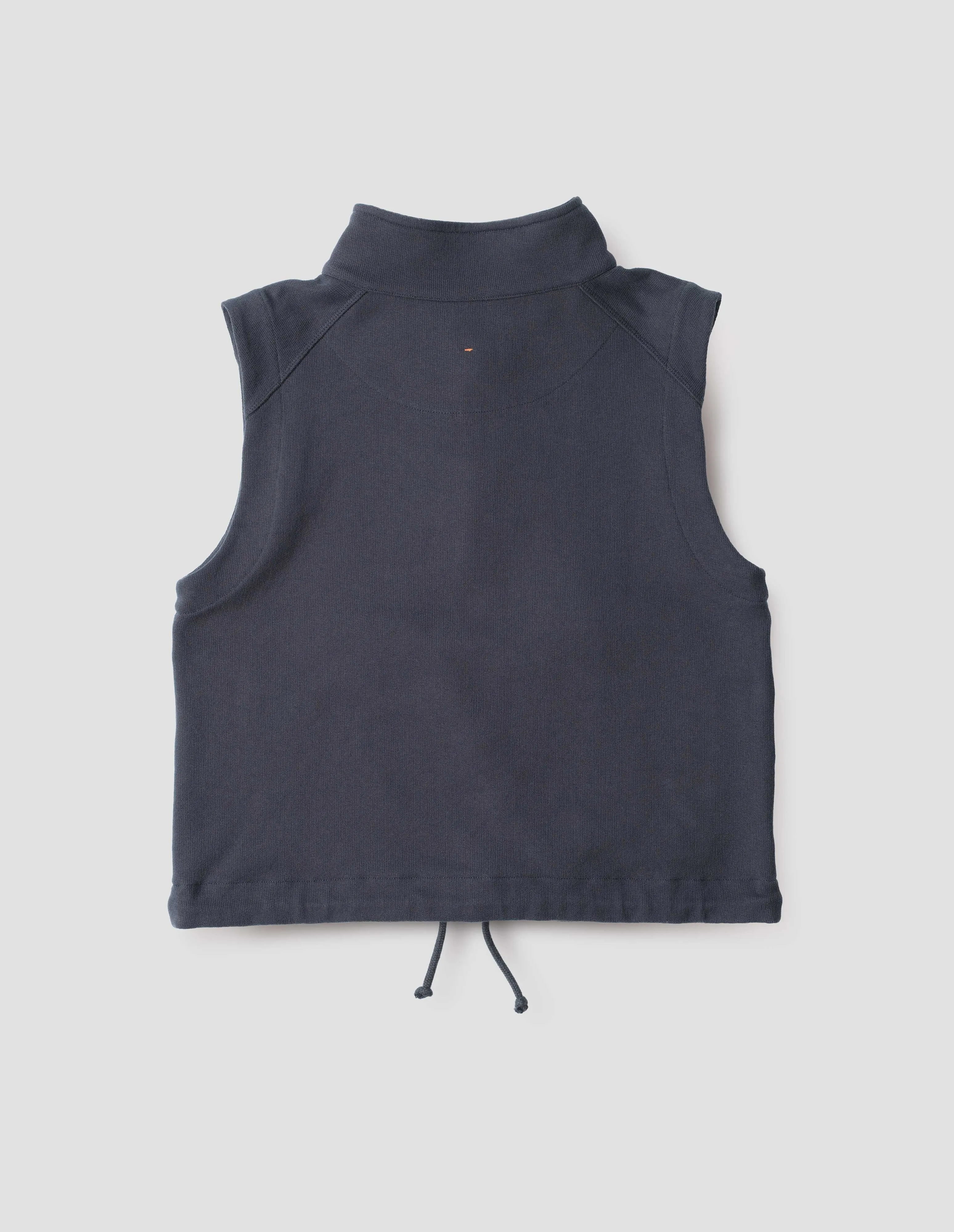 MHL. SLEEVELESS TRACK TOP | LIGHTWEIGHT LOOPBACK | INK sold by Margaret Howell product image thumbnail 5