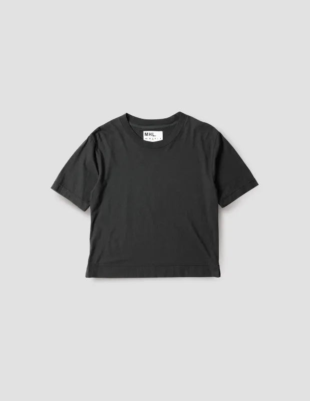 MHL. SIMPLE T SHIRT | ORGANIC COTTON LINEN JERSEY | ALGAE sold by Margaret Howell