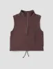 MHL. SLEEVELESS TRACK TOP | LIGHTWEIGHT LOOPBACK | MAHOGANY sold by Margaret Howell