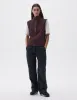 MHL. SLEEVELESS TRACK TOP | LIGHTWEIGHT LOOPBACK | MAHOGANY sold by Margaret Howell