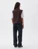 MHL. SLEEVELESS TRACK TOP | LIGHTWEIGHT LOOPBACK | MAHOGANY sold by Margaret Howell