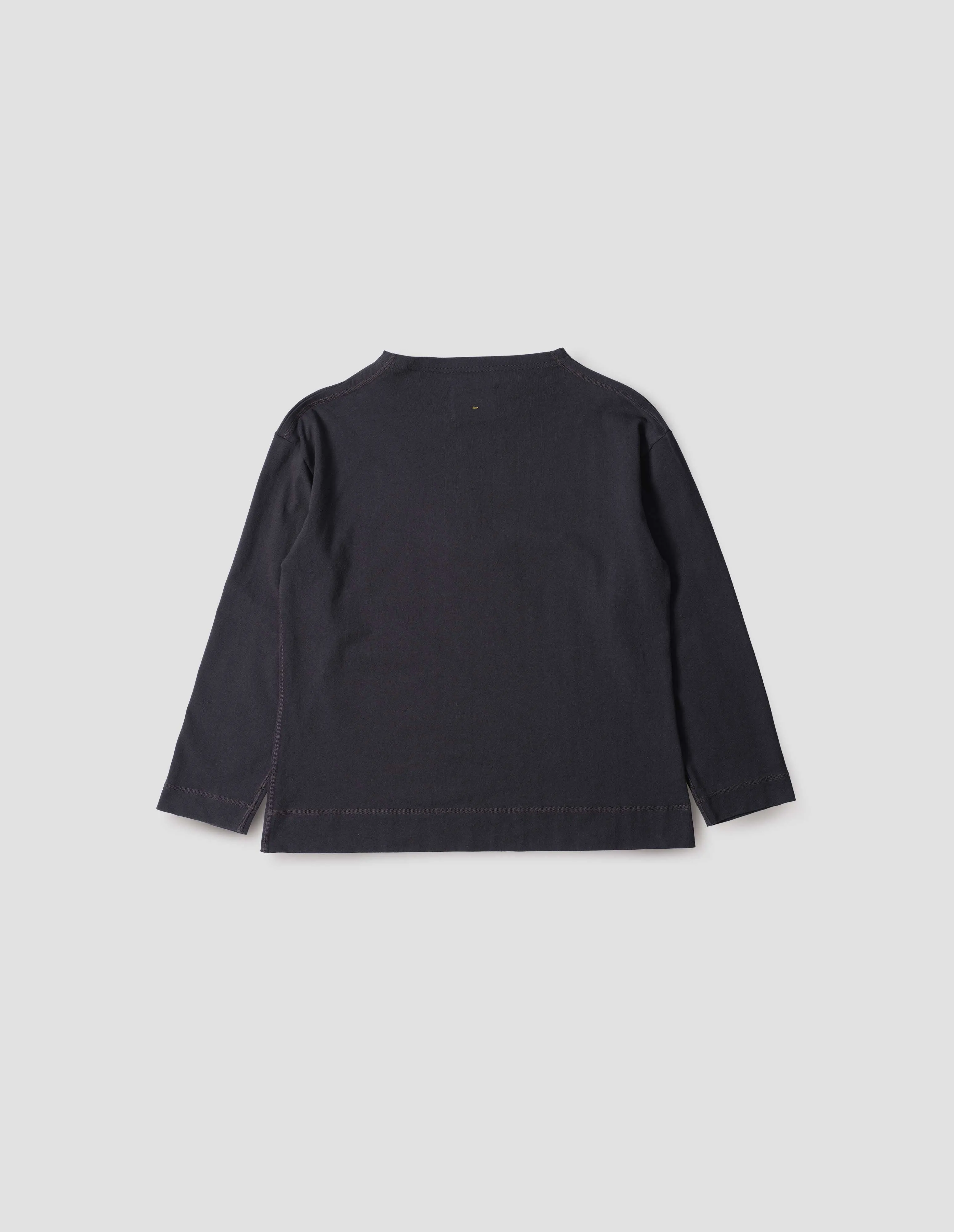 MHL. SMOCK NECK T SHIRT | DENSE COTTON JERSEY | INK sold by Margaret Howell product image thumbnail 5