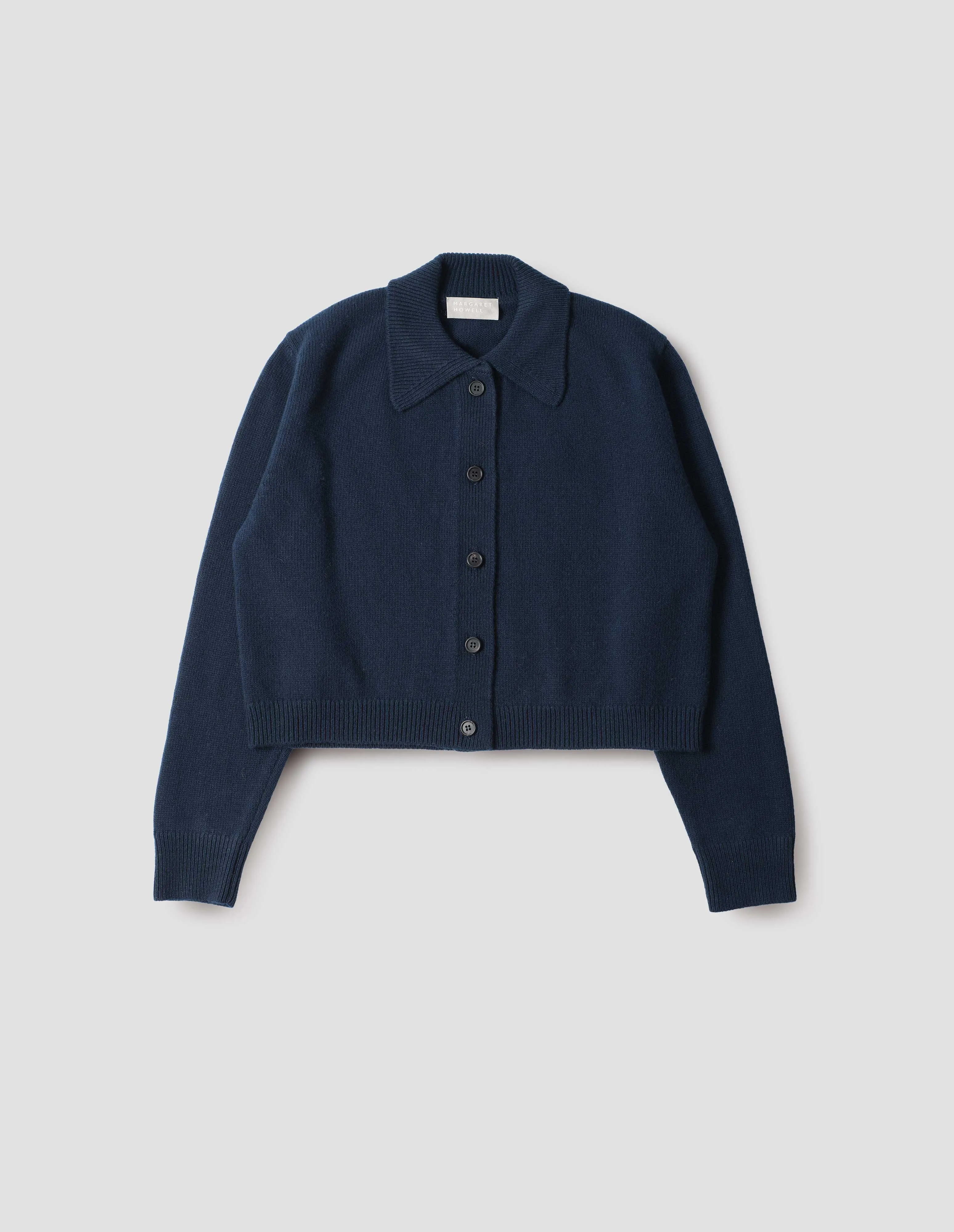 CARDIGAN JACKET | SOFT MERINO | NAVY sold by Margaret Howell product image thumbnail 4