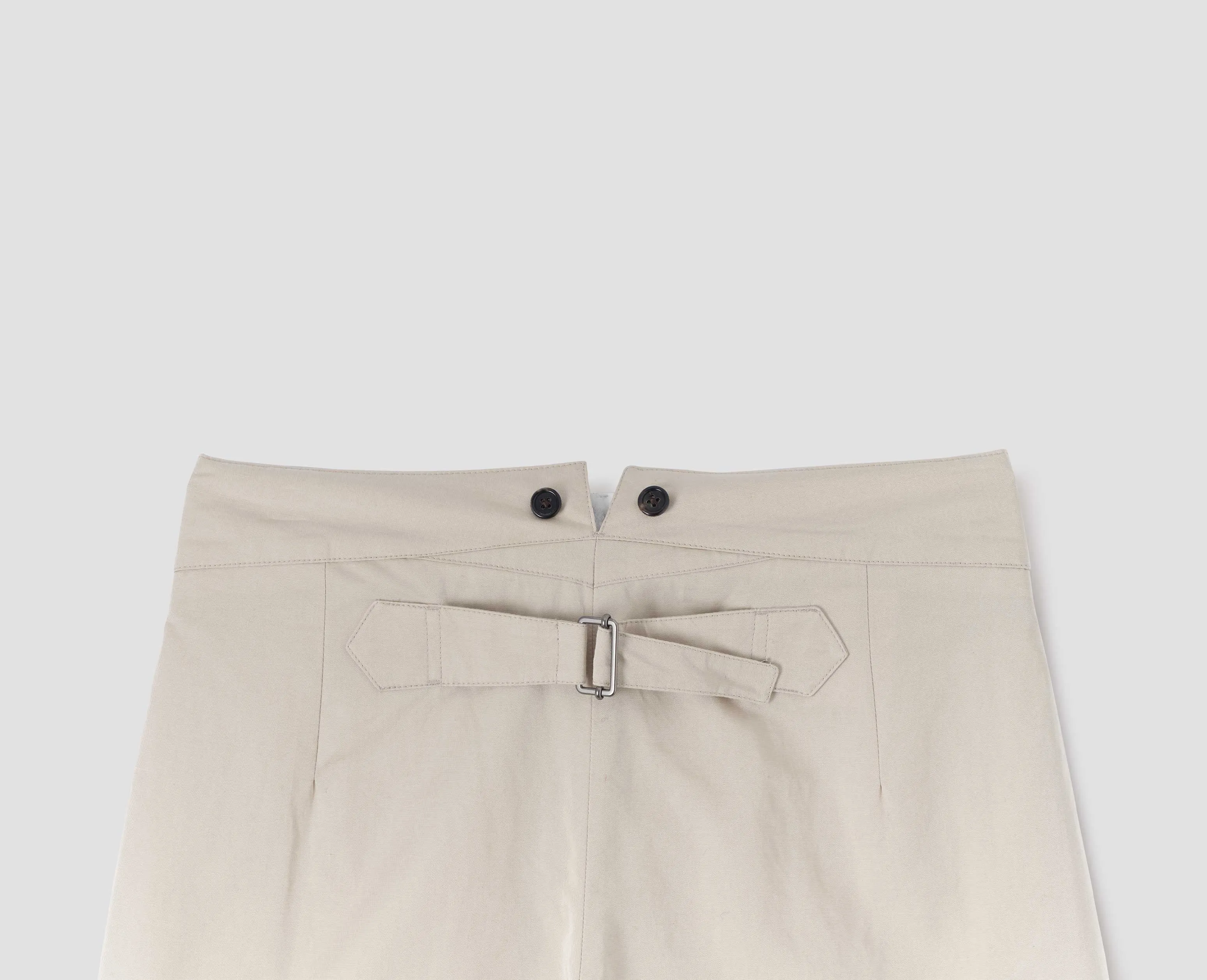 DEEP WAISTBAND TROUSERS | COTTON LINEN TWILL | STONE sold by Margaret Howell product image thumbnail 4