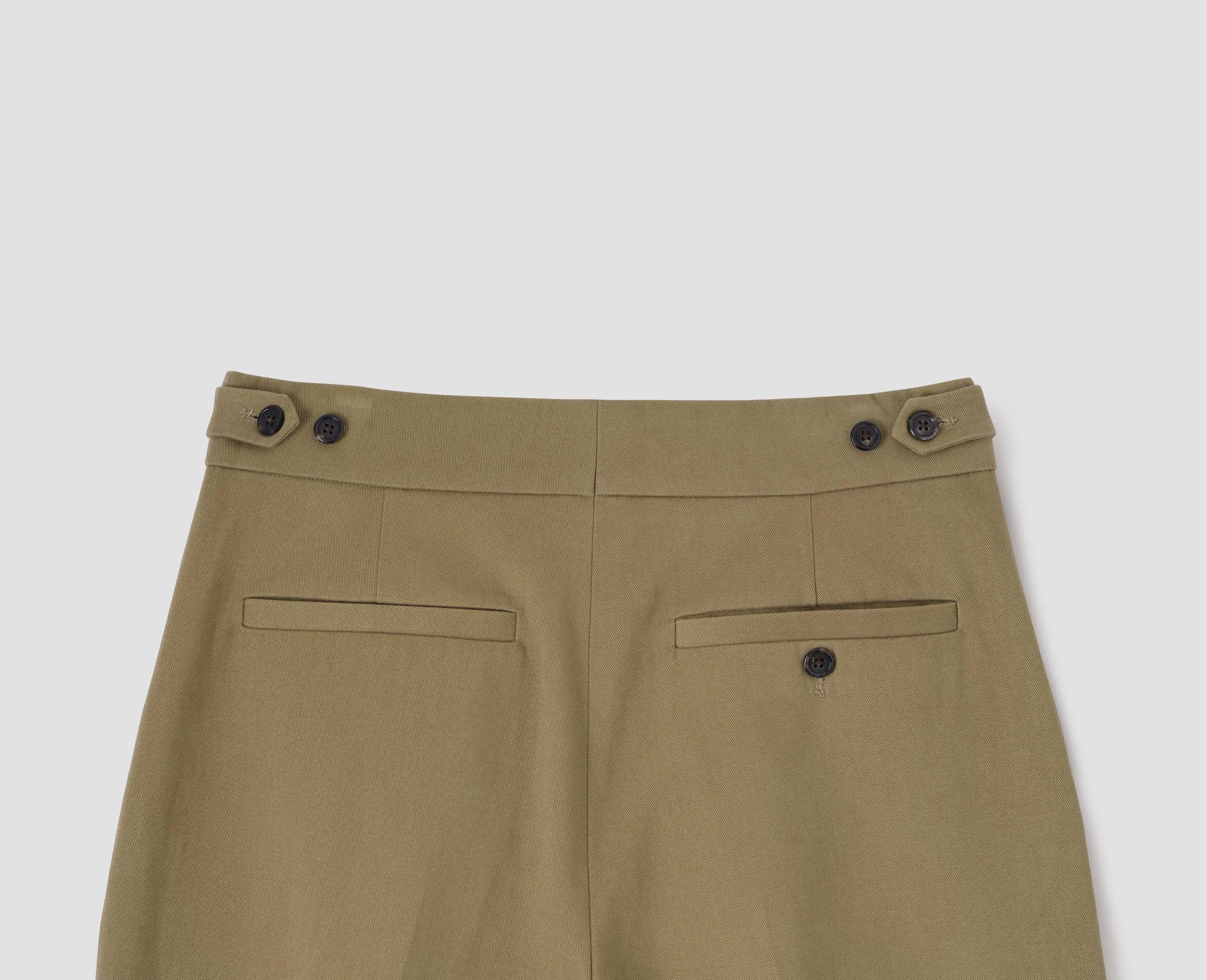 SINGLE PLEAT TROUSERS | COTTON CASHMERE TWILL | DARK SAND sold by Margaret Howell product image thumbnail 4