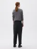 PLEATED FRONT CROPPED TROUSERS | WOOL COTTON TWILL | SLATE sold by Margaret Howell