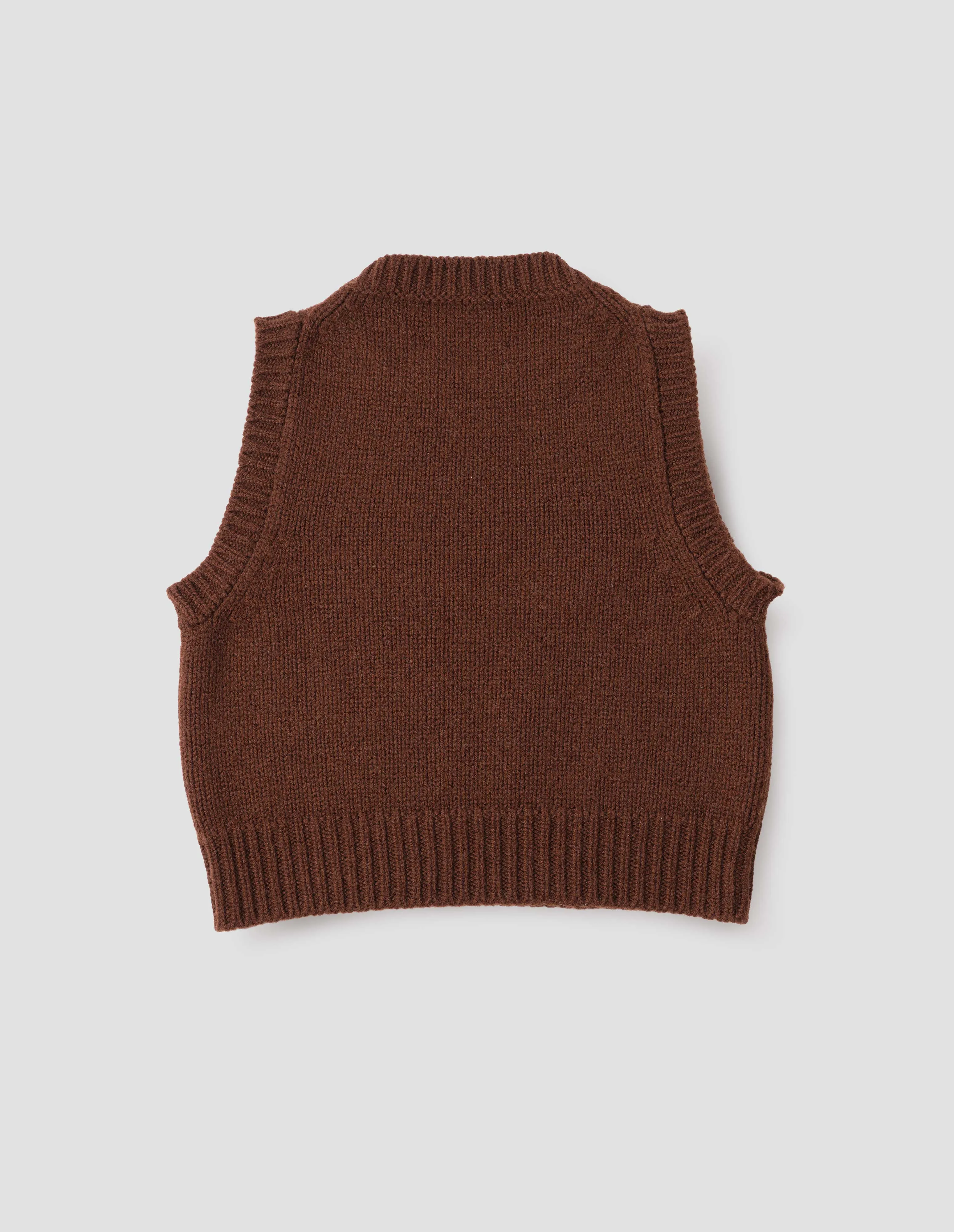 MHL. CHUNKY CREW NECK SLIPOVER | BRITISH MERINO | RUST BROWN sold by Margaret Howell product image thumbnail 5