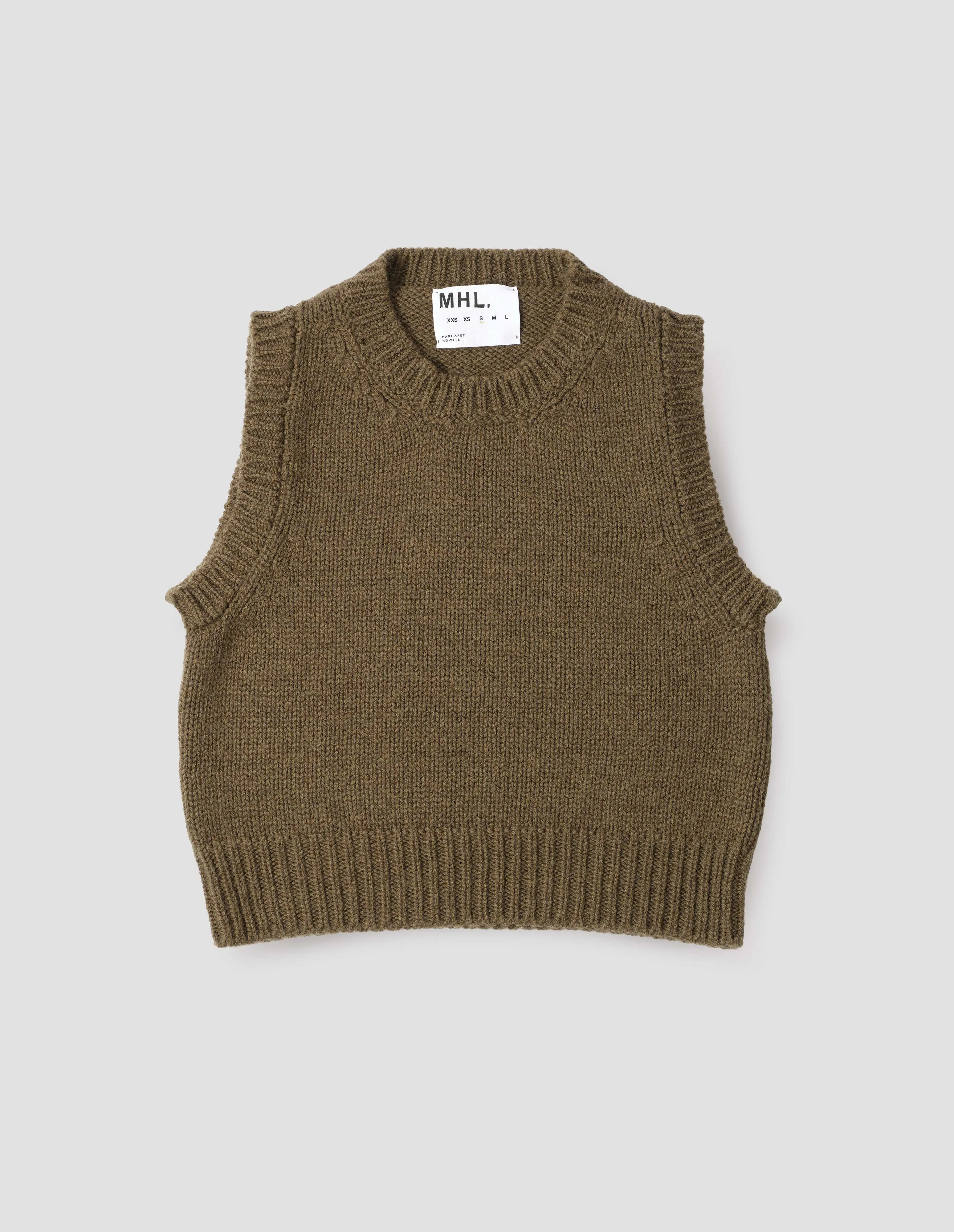 MHL. CHUNKY CREW NECK SLIPOVER | BRITISH MERINO | THICKET sold by Margaret Howell product image thumbnail 4