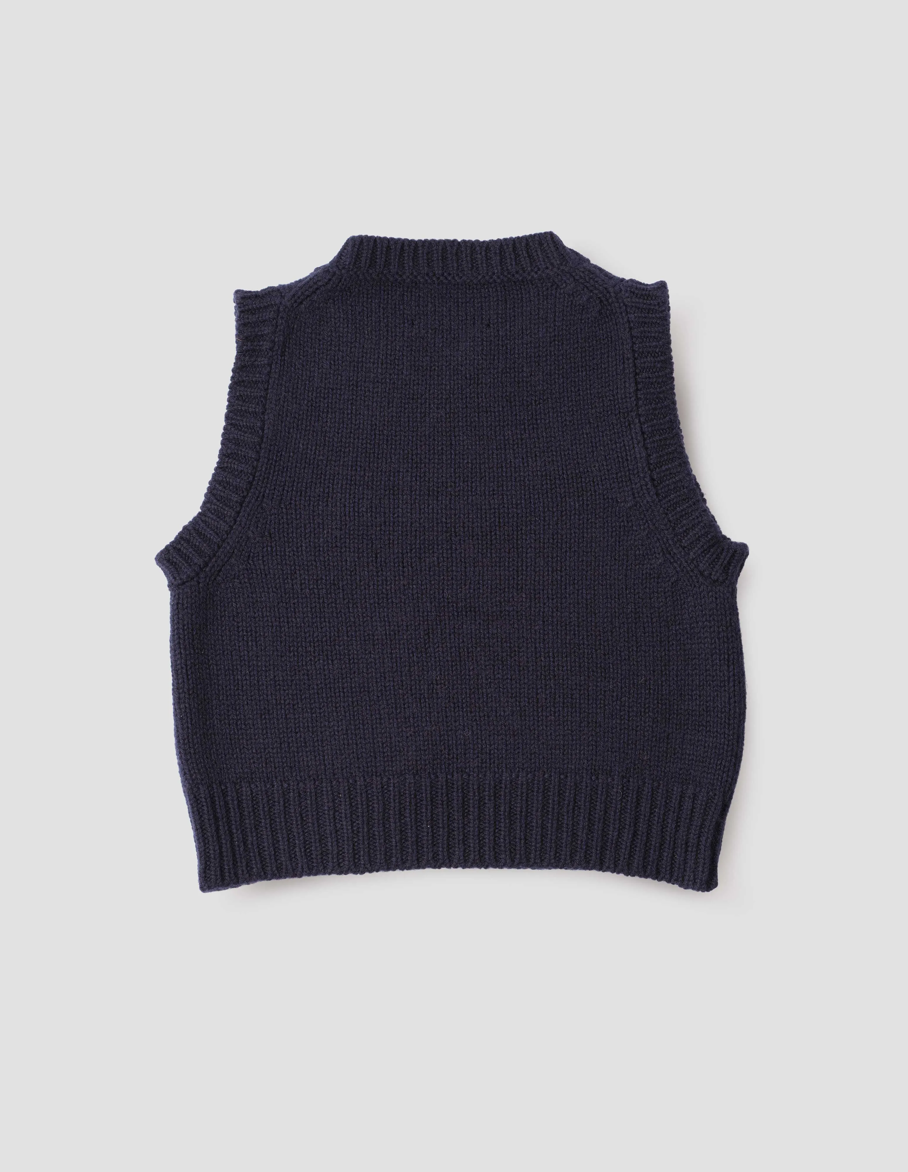 MHL. CHUNKY CREW NECK SLIPOVER | BRITISH MERINO | RICH NAVY sold by Margaret Howell product image thumbnail 5