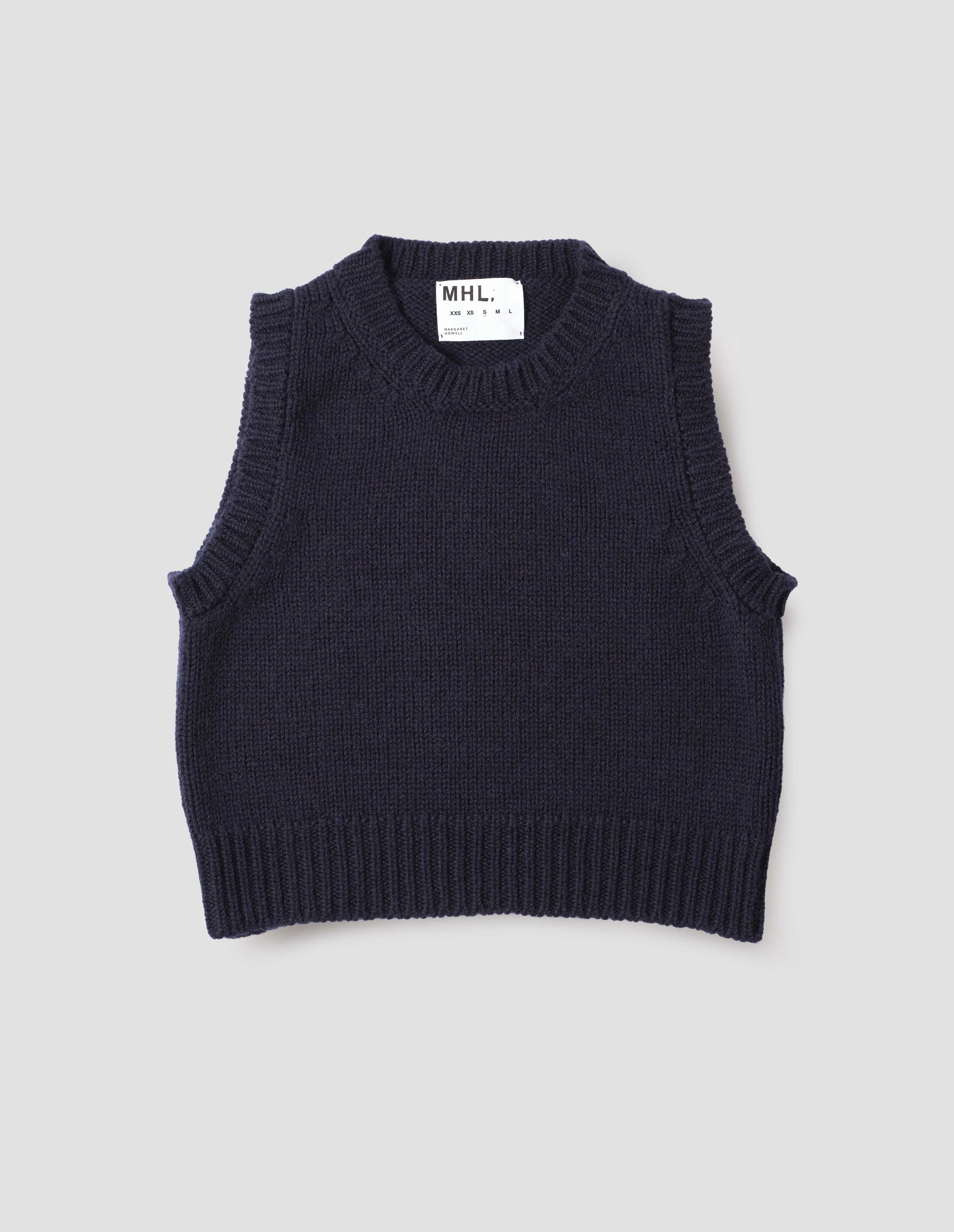 MHL. CHUNKY CREW NECK SLIPOVER | BRITISH MERINO | RICH NAVY sold by Margaret Howell product image thumbnail 4