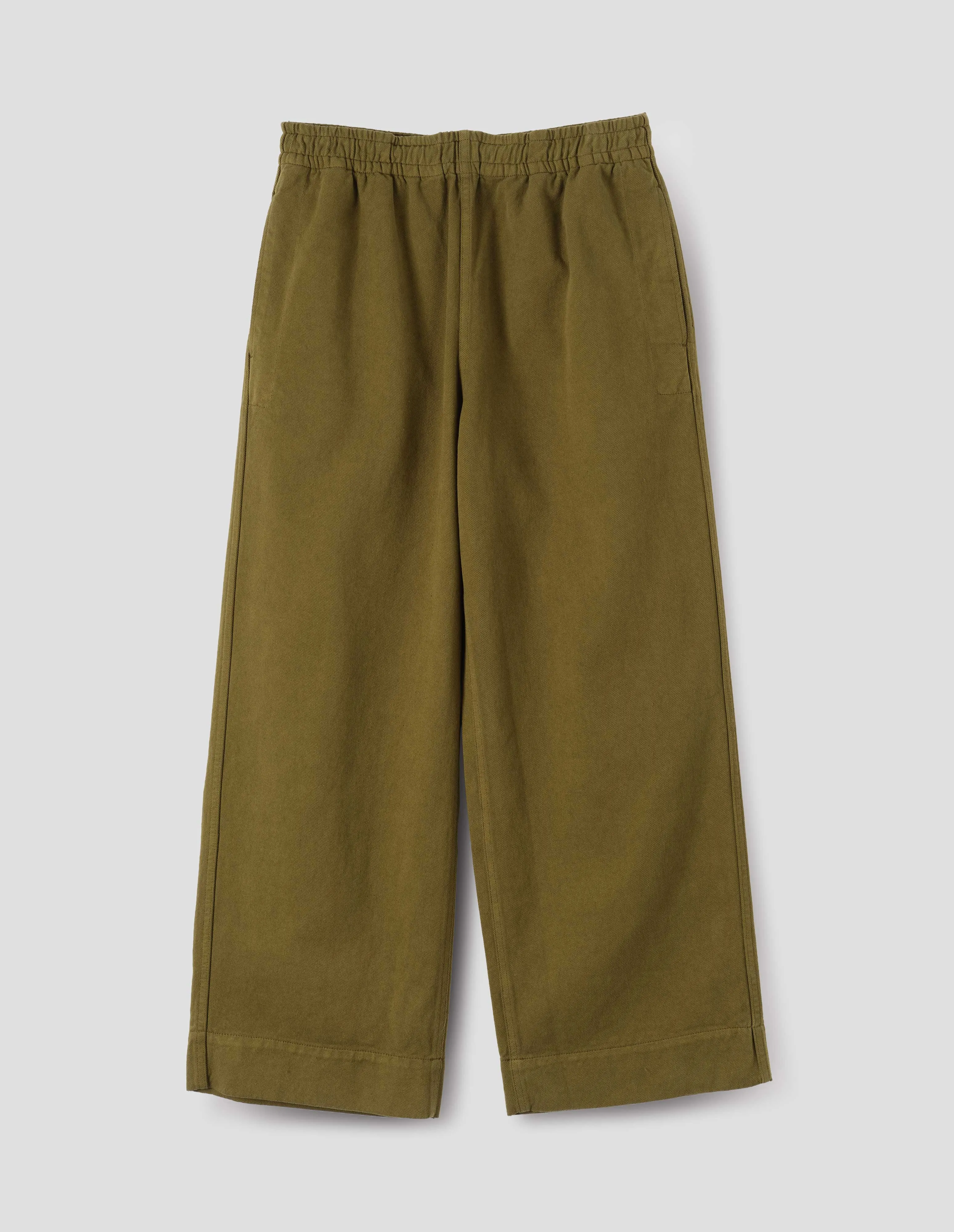 MHL. SPORTS JOGGER | COTTON TENCEL DRILL | MOSS sold by Margaret Howell product image thumbnail 3