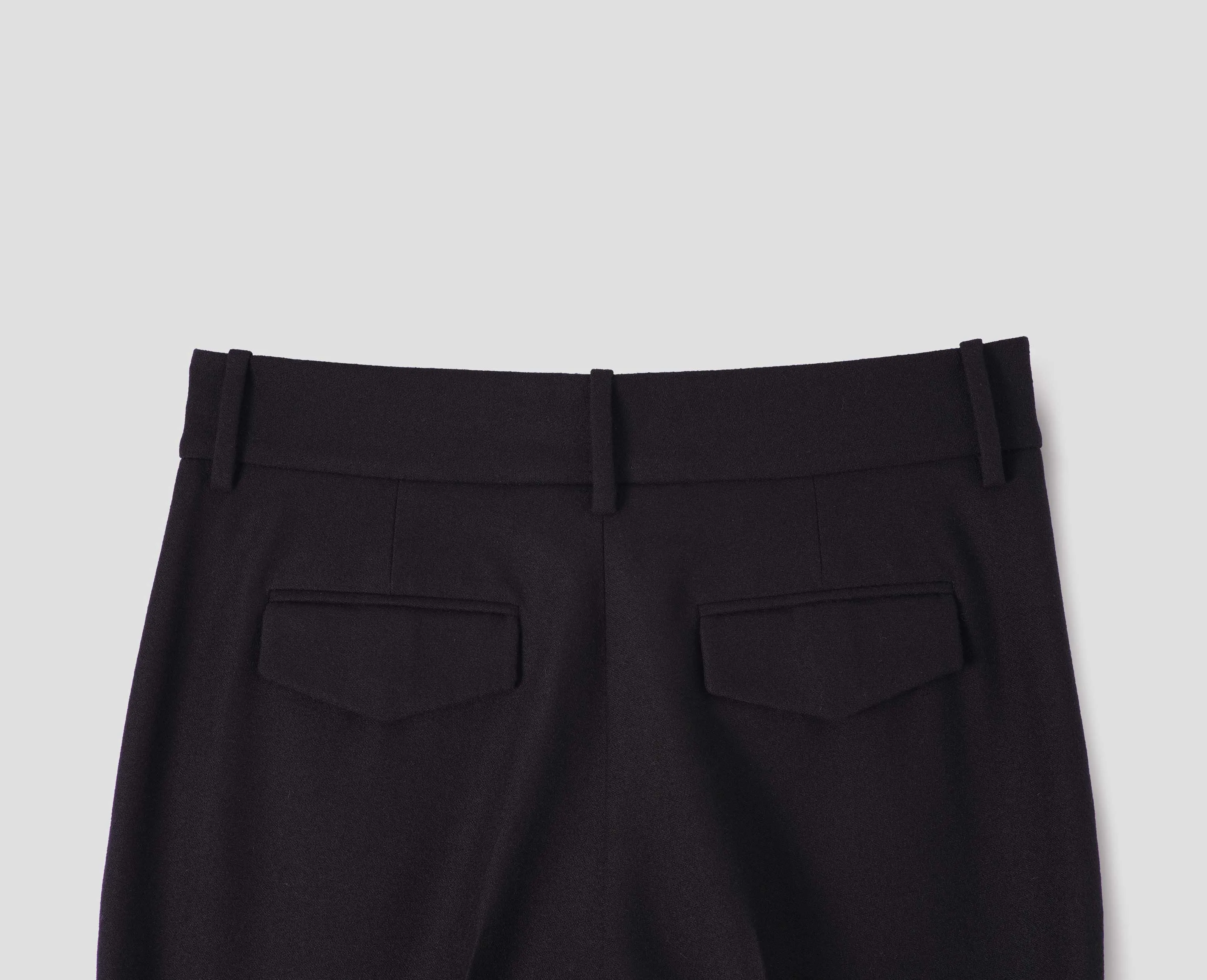 UNIFORM TROUSERS | SWANSKIN FLANNEL | BLACK sold by Margaret Howell product image thumbnail 4