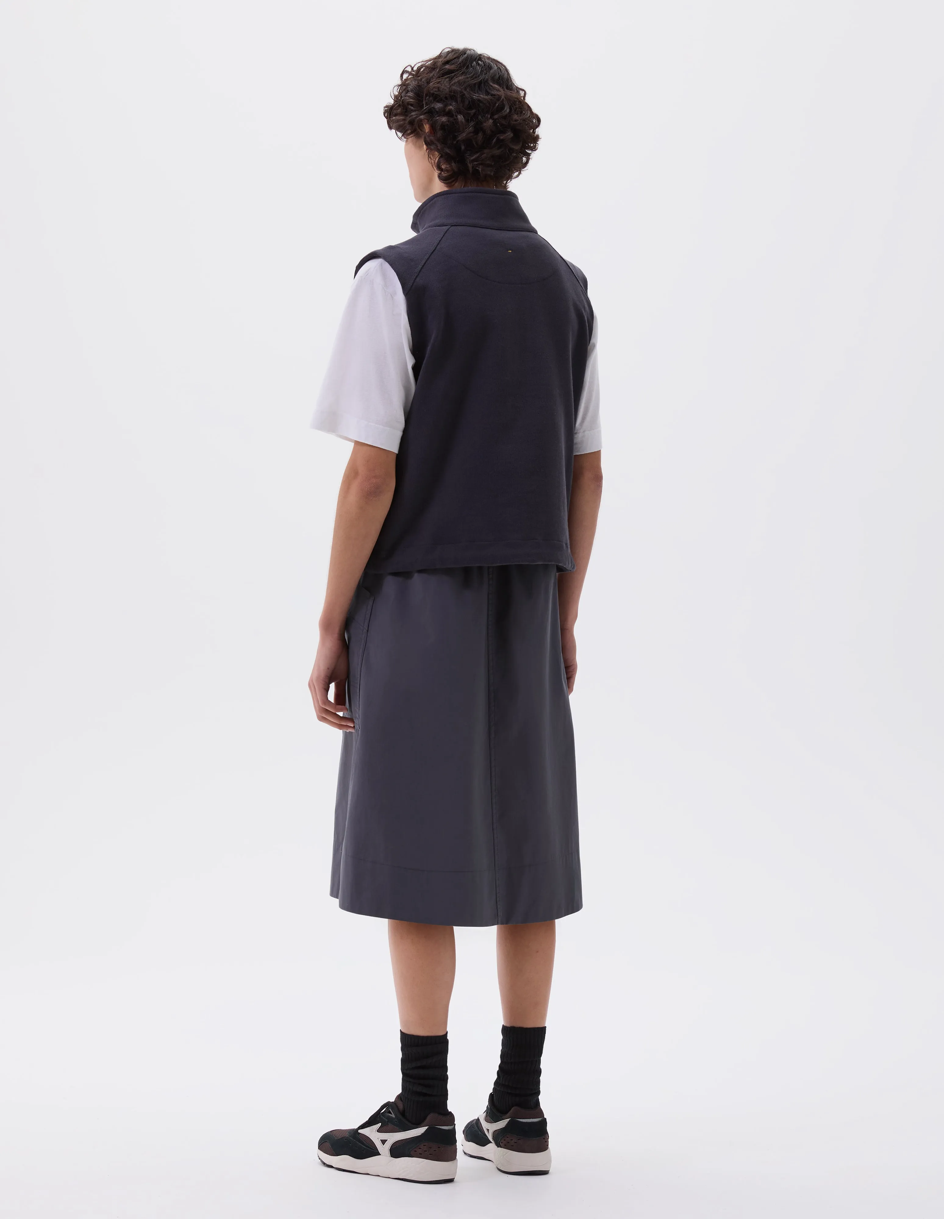 MHL. PATCH POCKET SKIRT | WASHED COTTON POPLIN | SLATE BLUE sold by Margaret Howell product image thumbnail 2