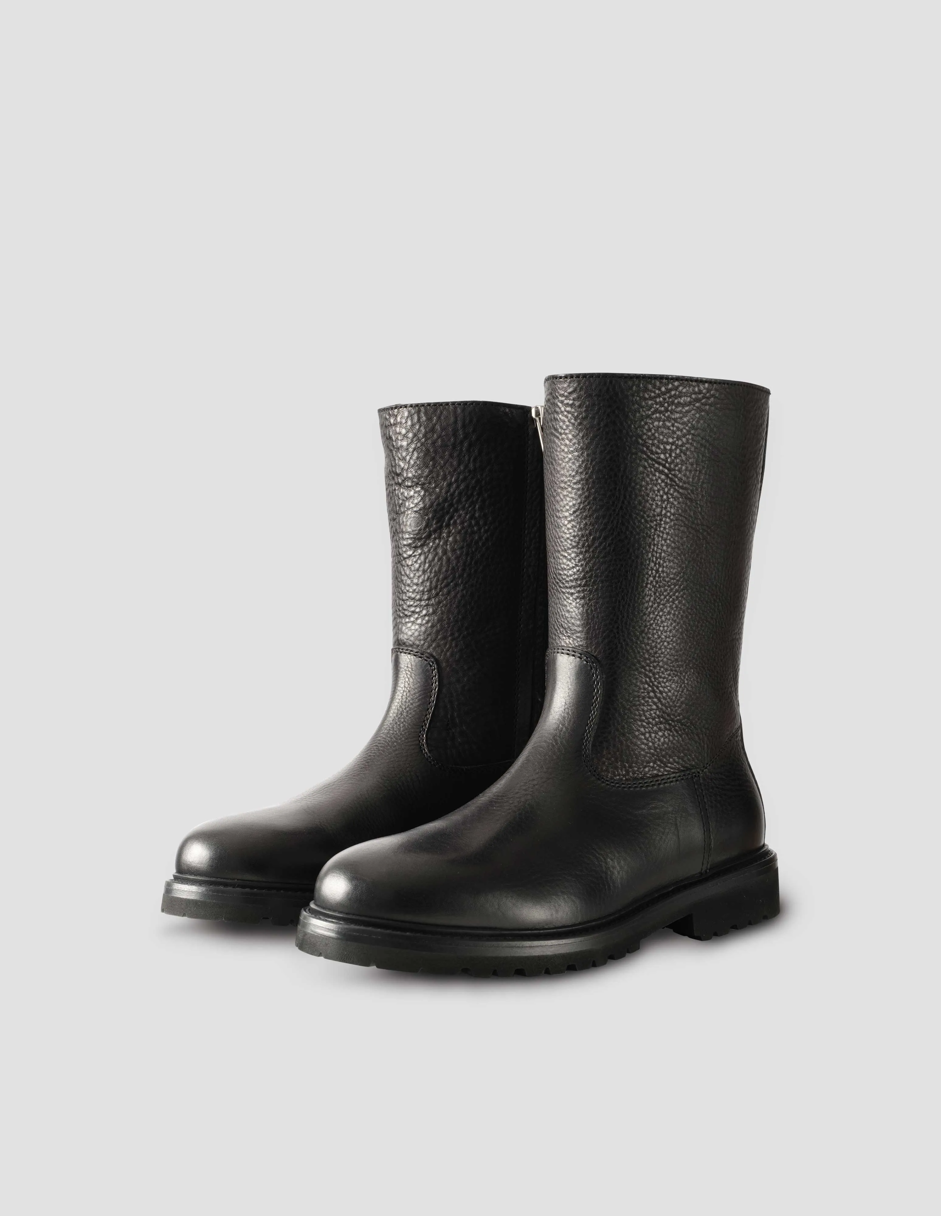 ZIP UP BOOT | LEATHER | BLACK sold by Margaret Howell