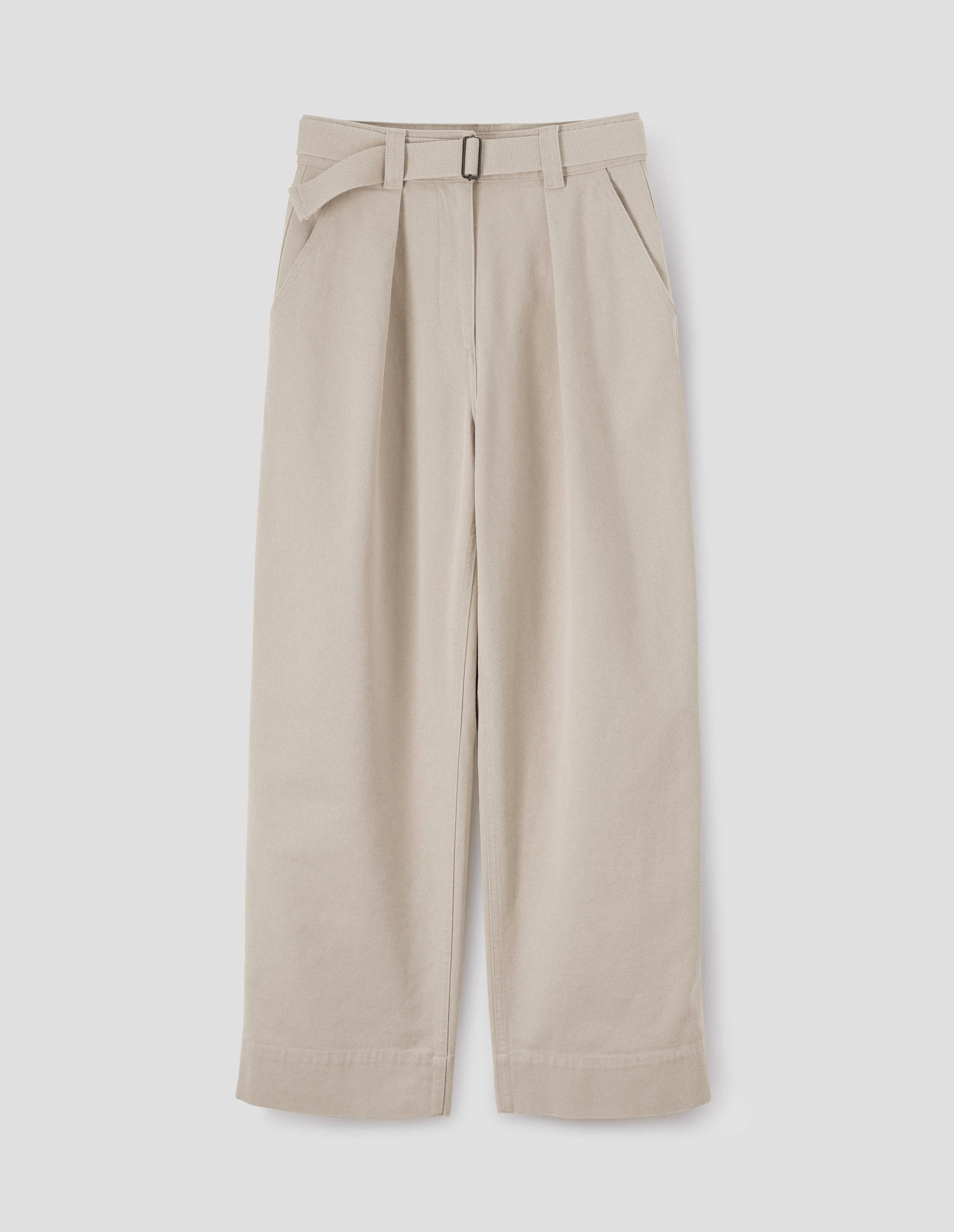 MHL. WEBBING BELT TROUSERS | COTTON WOOL DRILL | BONE sold by Margaret Howell product image thumbnail 3