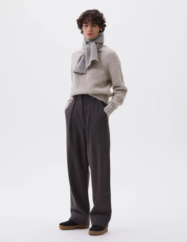 MHL. WEBBING BELT TROUSERS | COTTON WOOL DRILL | GRAPHITE sold by Margaret Howell