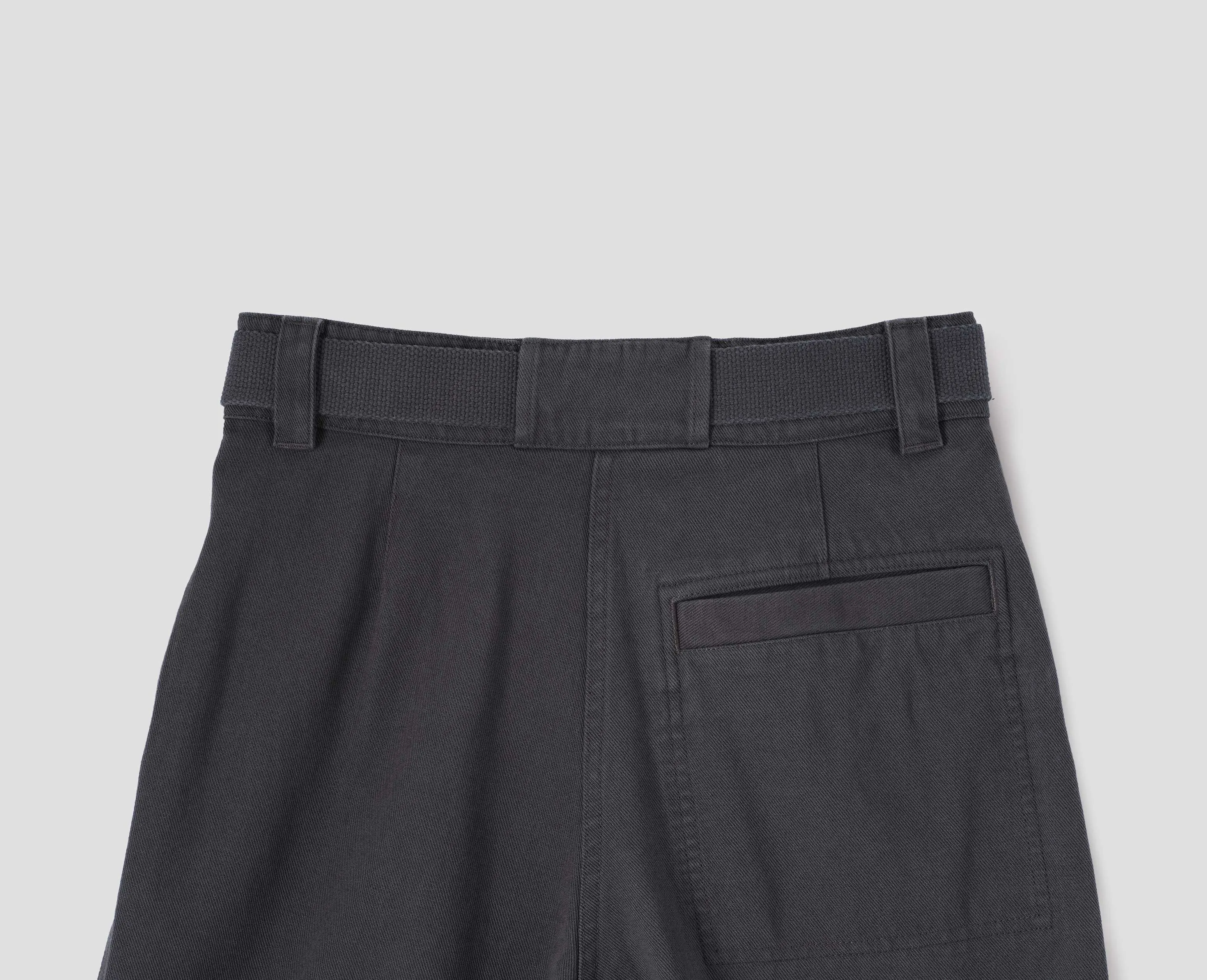 MHL. WEBBING BELT TROUSERS | COTTON WOOL DRILL | GRAPHITE sold by Margaret Howell product image thumbnail 4
