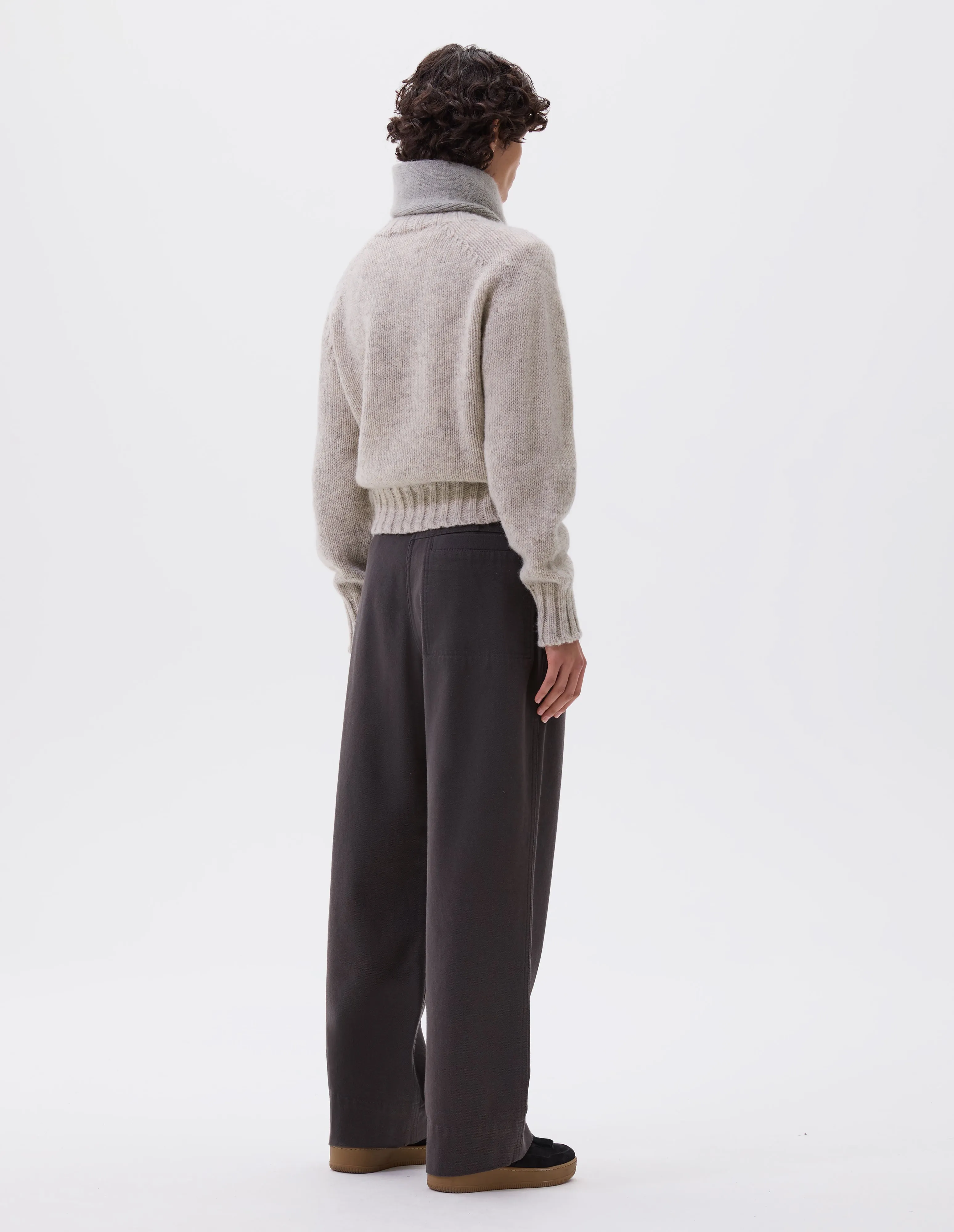 MHL. WEBBING BELT TROUSERS | COTTON WOOL DRILL | GRAPHITE sold by Margaret Howell product image thumbnail 2
