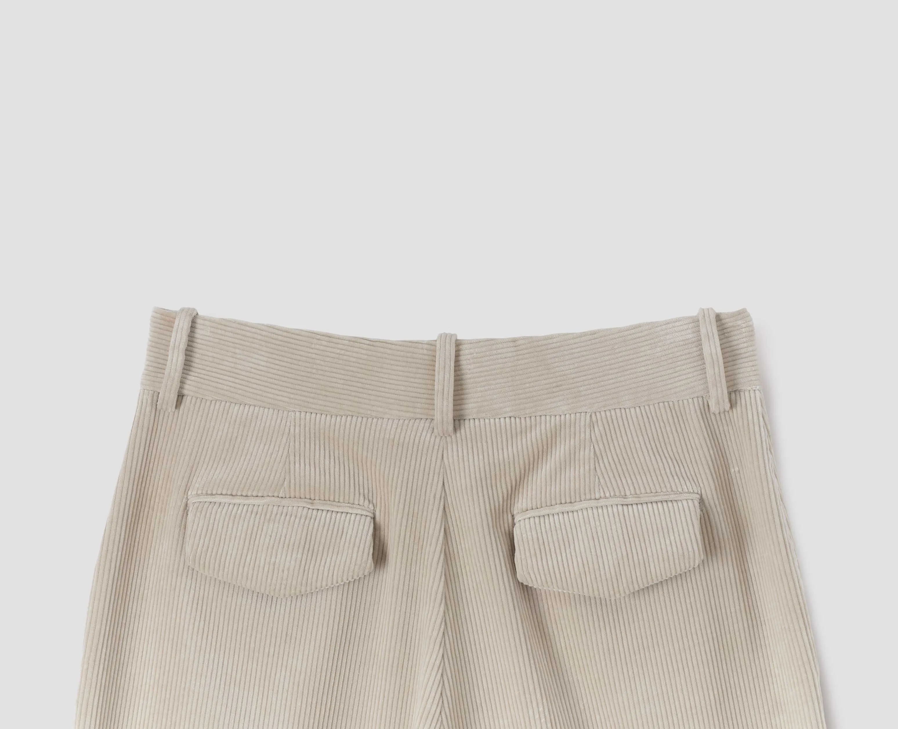 UNIFORM TROUSERS | 8 WALE CORDUROY | PALE STONE sold by Margaret Howell product image thumbnail 4