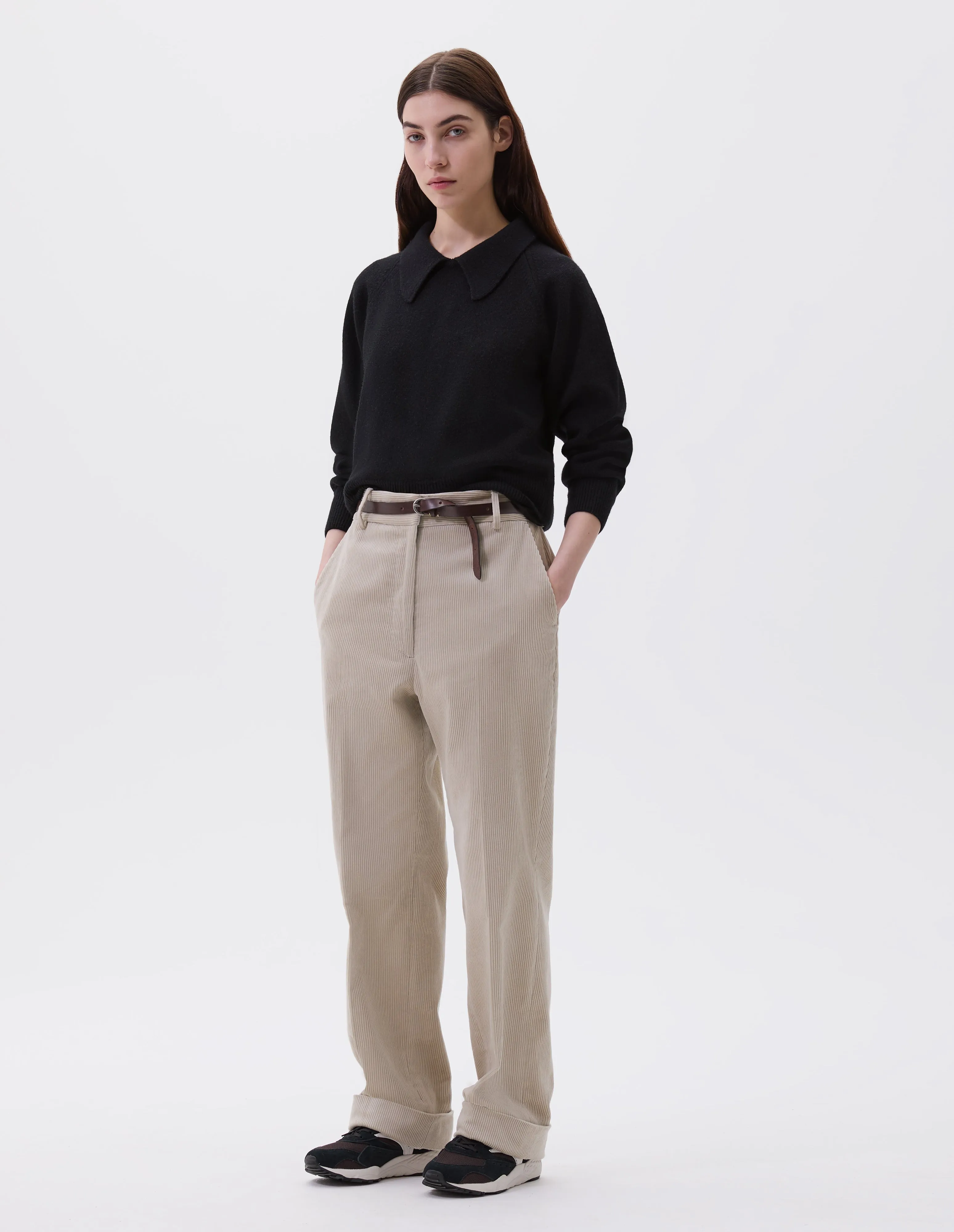 UNIFORM TROUSERS | 8 WALE CORDUROY | PALE STONE sold by Margaret Howell