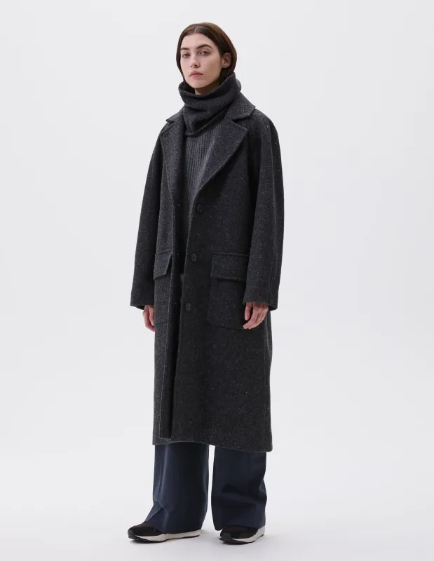 RAGLAN OVERCOAT | HEAVY BRITISH WOOL | CHARCOAL sold by Margaret Howell