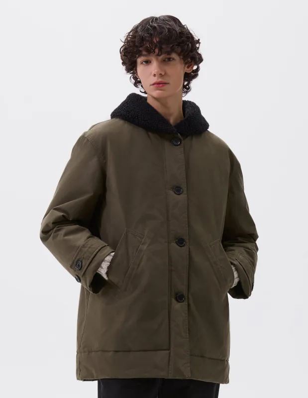 MHL. STORMER COAT | DRY COTTON CANVAS | KHAKI sold by Margaret Howell
