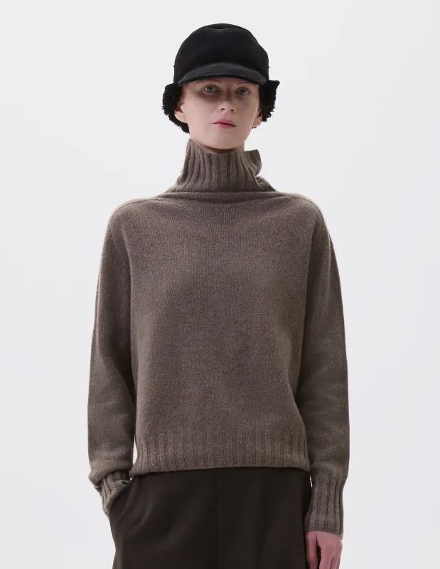 WIDE ROLL NECK | CASHMERE | NATURAL MELANGE sold by Margaret Howell