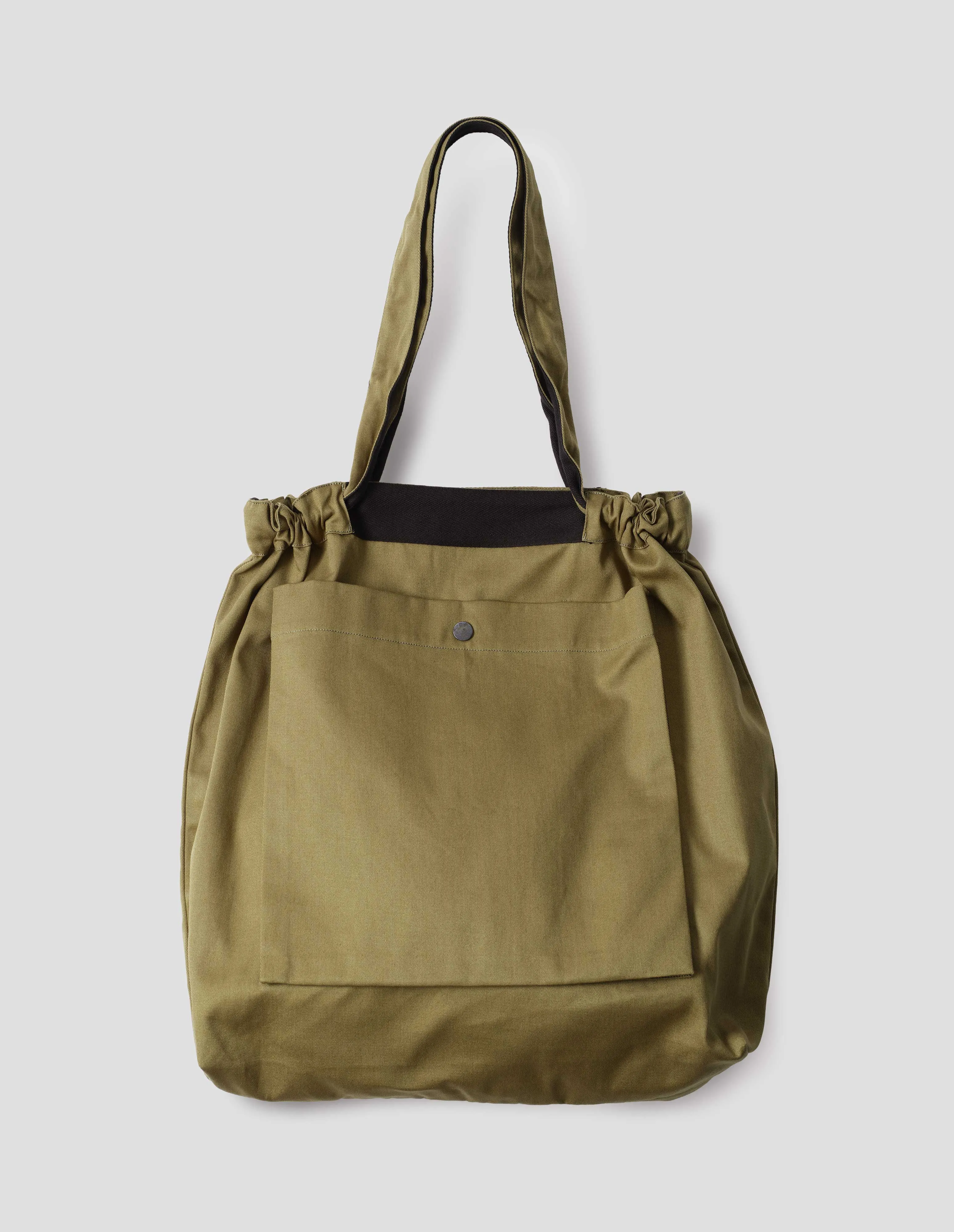 MHL. DRAWCORD TOTE | LIGHT COTTON DRILL | OLIVE sold by Margaret Howell product image thumbnail 2
