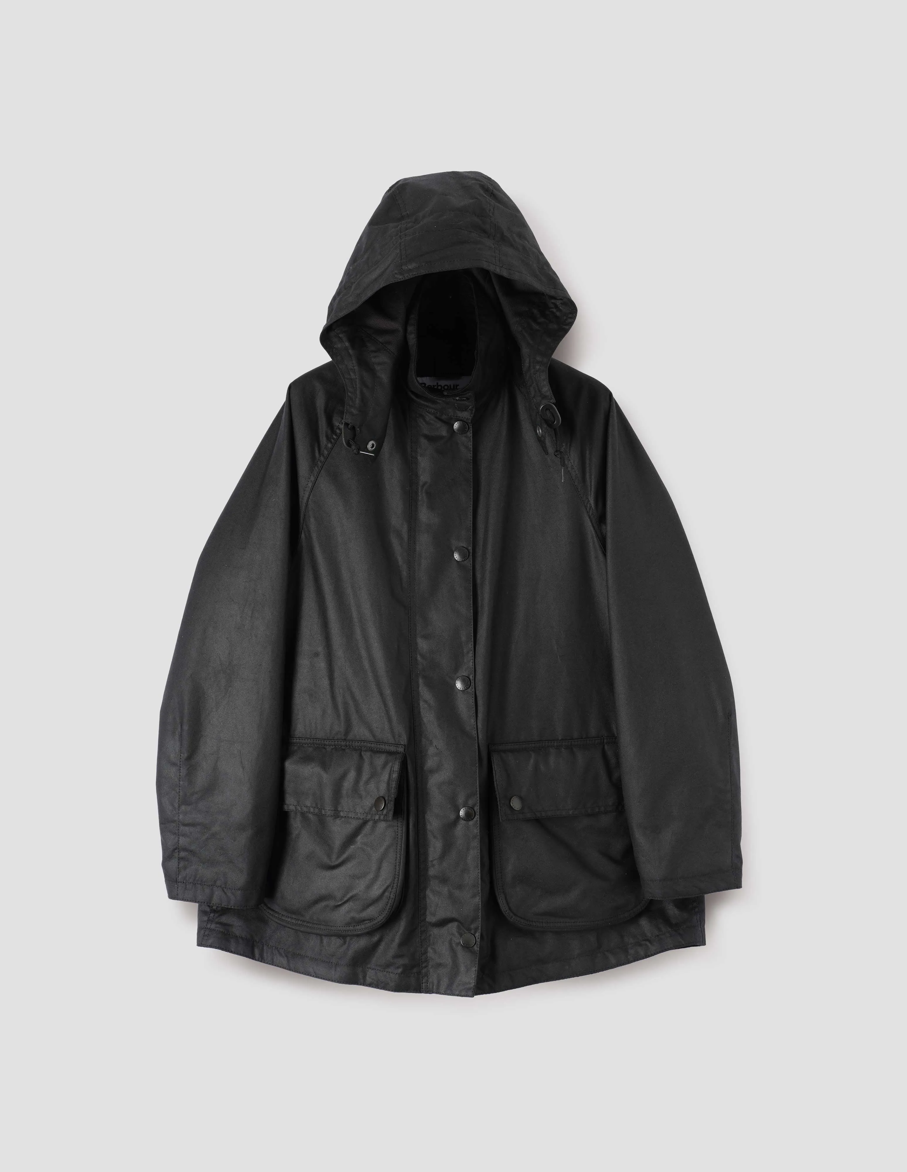 STAND COLLAR PARKA | WAXED COTTON | BLACK sold by Margaret Howell product image thumbnail 5
