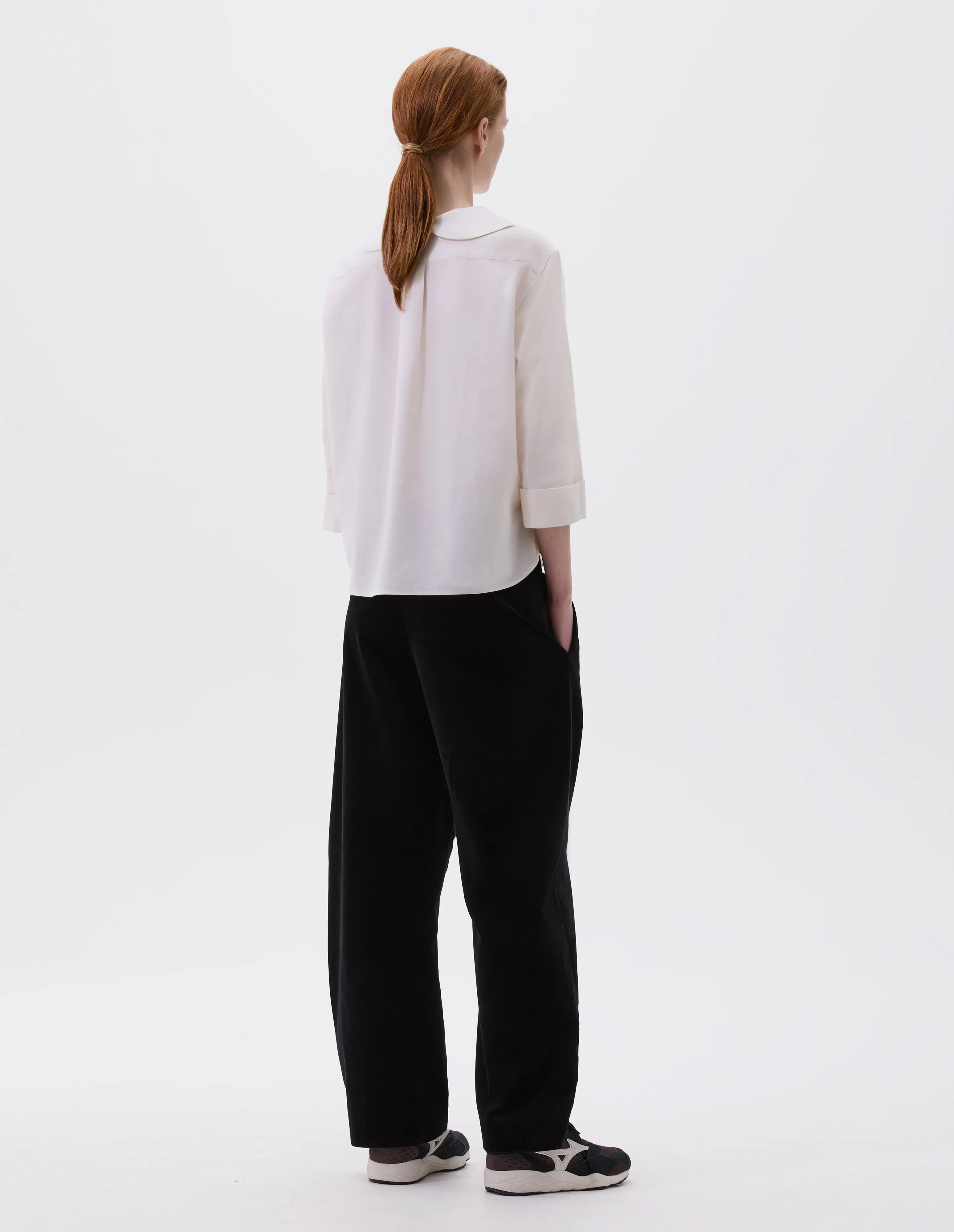 PETAL COLLAR SHIRT | BRUSHED COTTON CASHMERE | OFF WHITE sold by Margaret Howell product image thumbnail 3