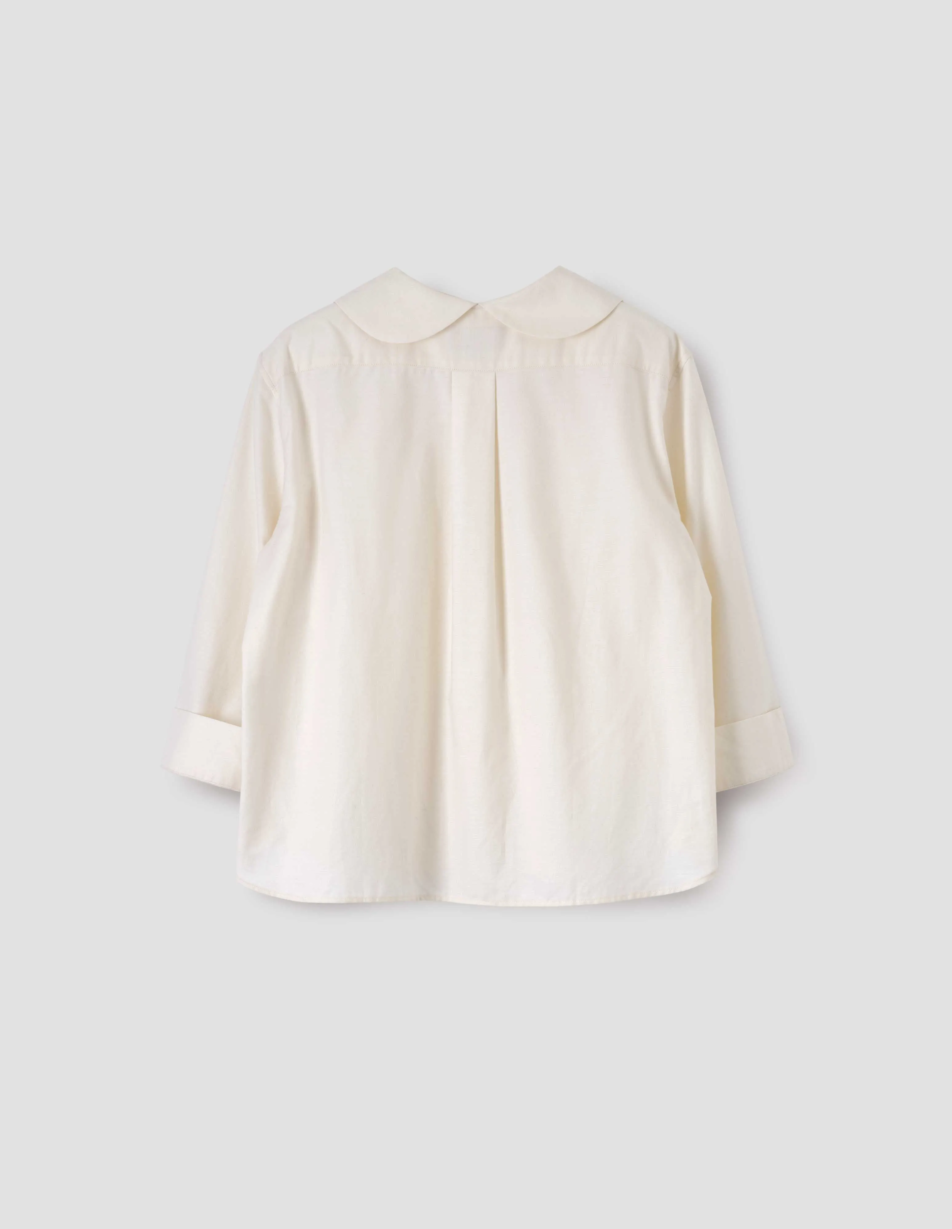 PETAL COLLAR SHIRT | BRUSHED COTTON CASHMERE | OFF WHITE sold by Margaret Howell product image thumbnail 5
