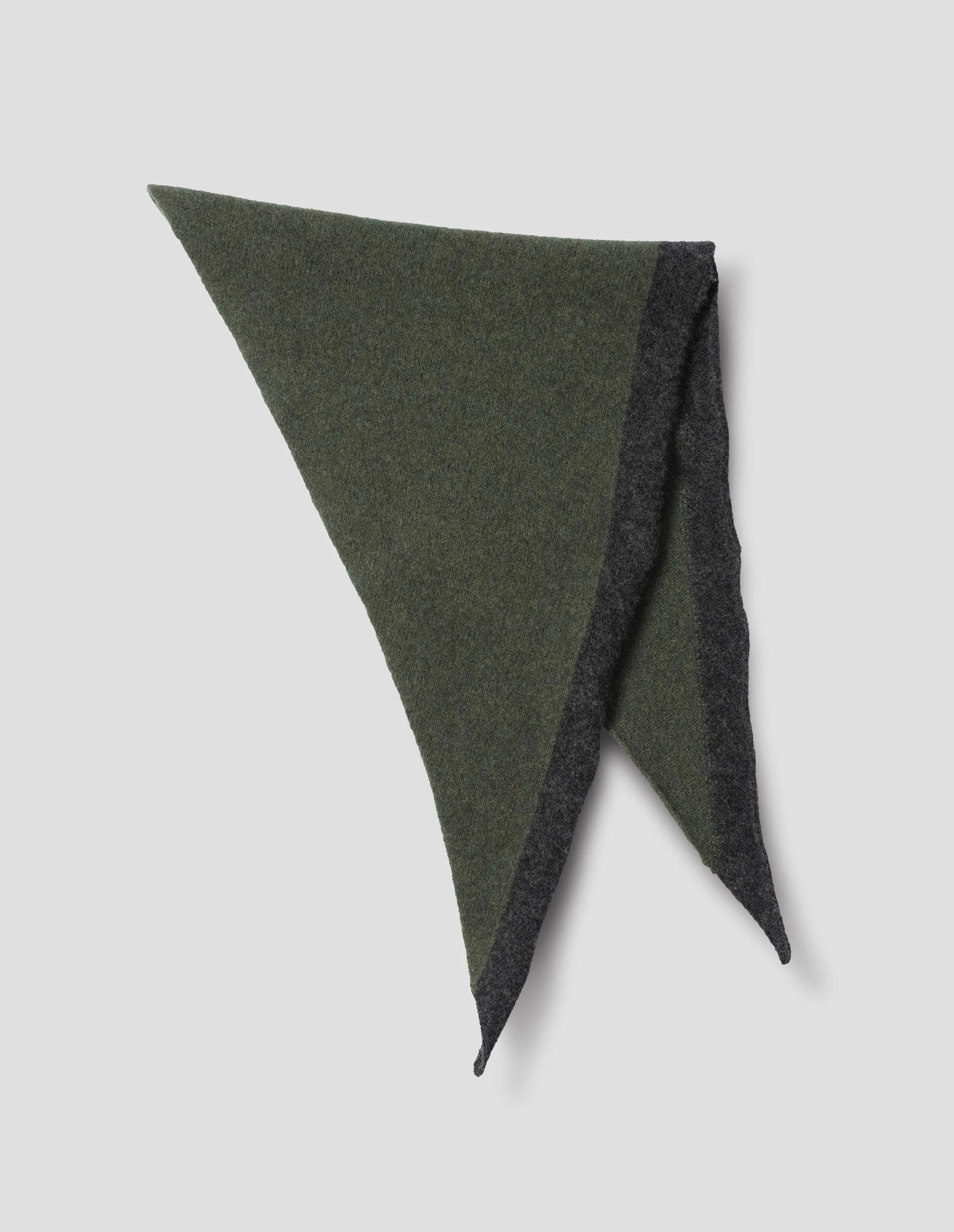 MHL. TIPPED SCOUT SCARF | LAMBSWOOL | GREEN / CHARCOAL sold by Margaret Howell product image thumbnail 2