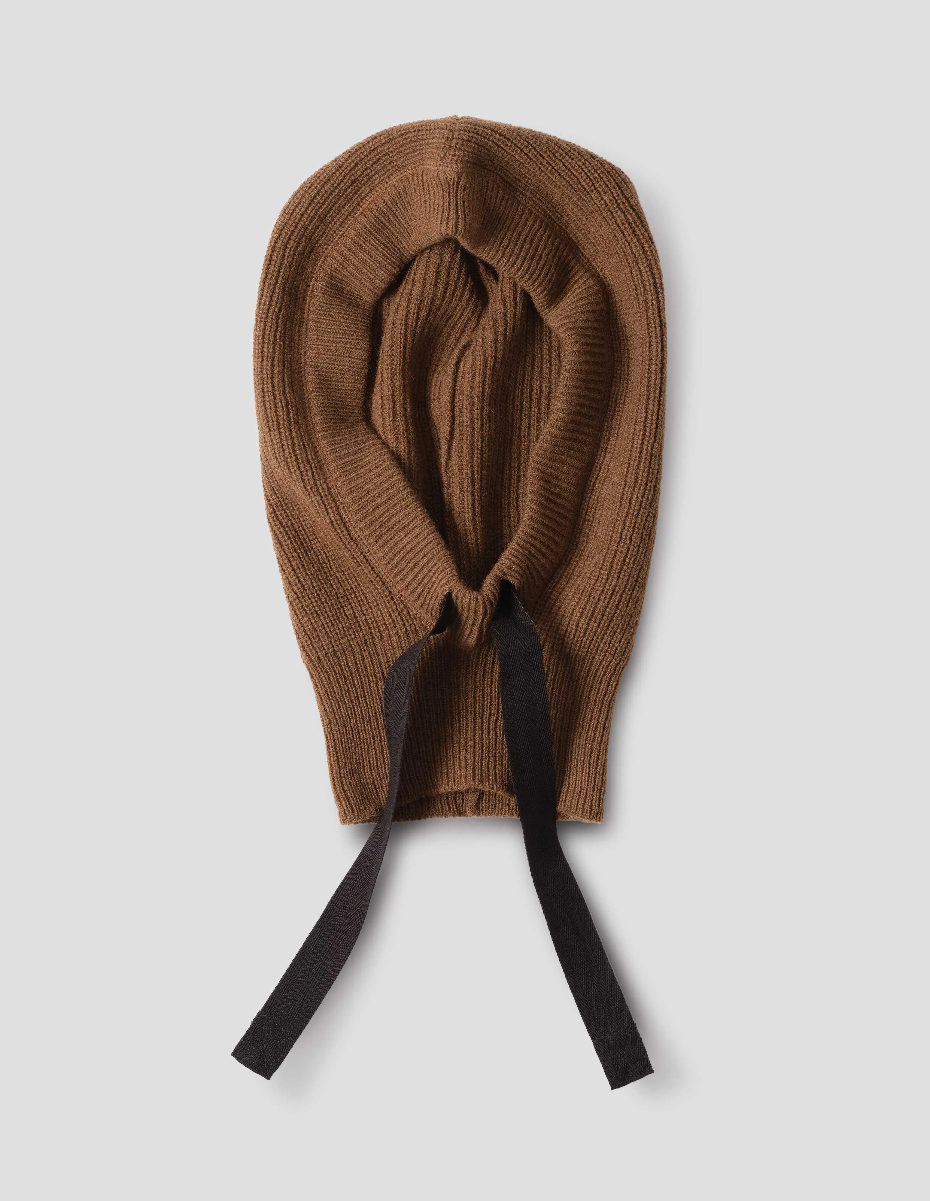MHL. KNITTED HOOD | LAMBSWOOL | CONKER sold by Margaret Howell