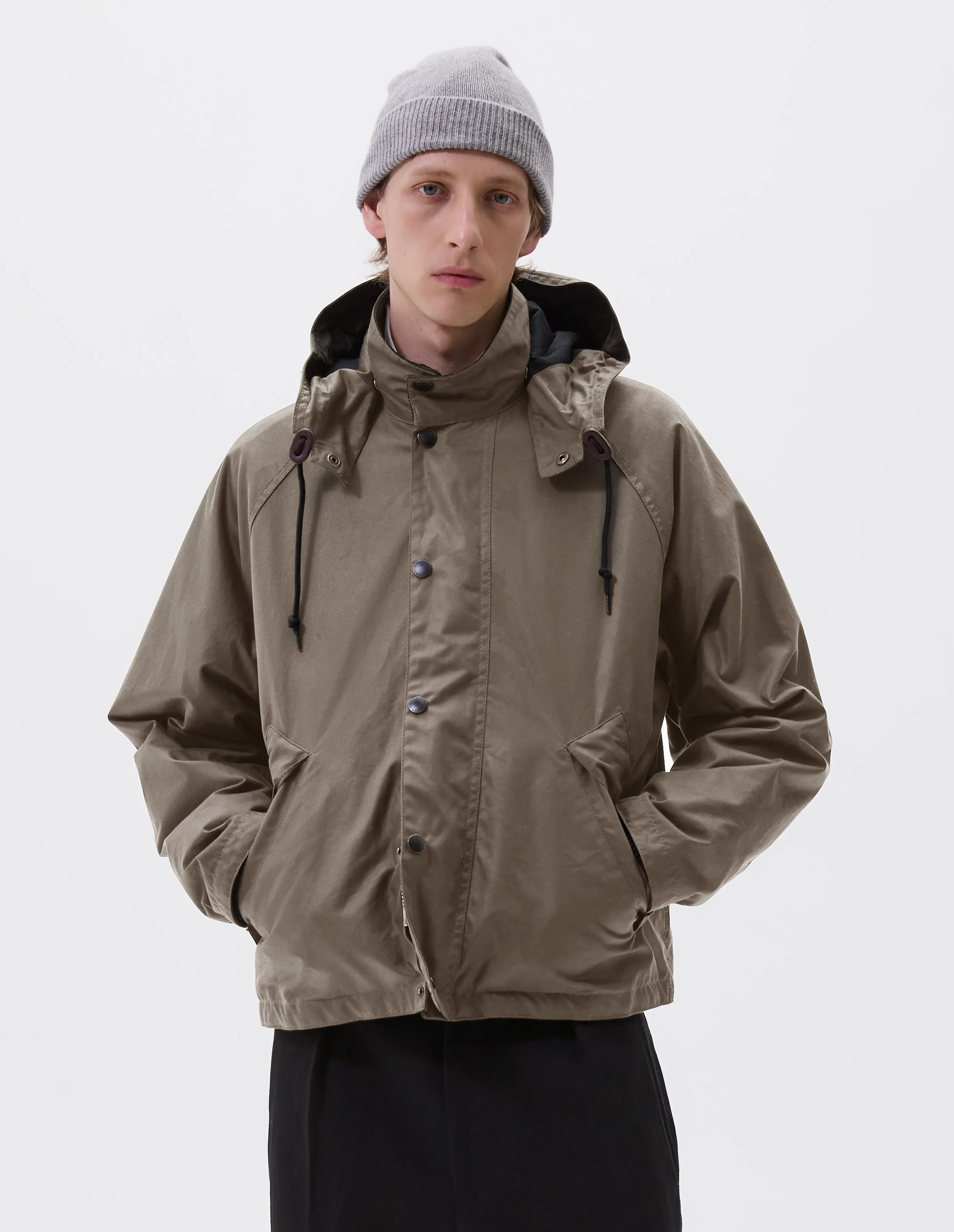 FINE GAUGE BEANIE | RECYCLED CASHMERE | GREY MELANGE sold by Margaret Howell product image thumbnail 2